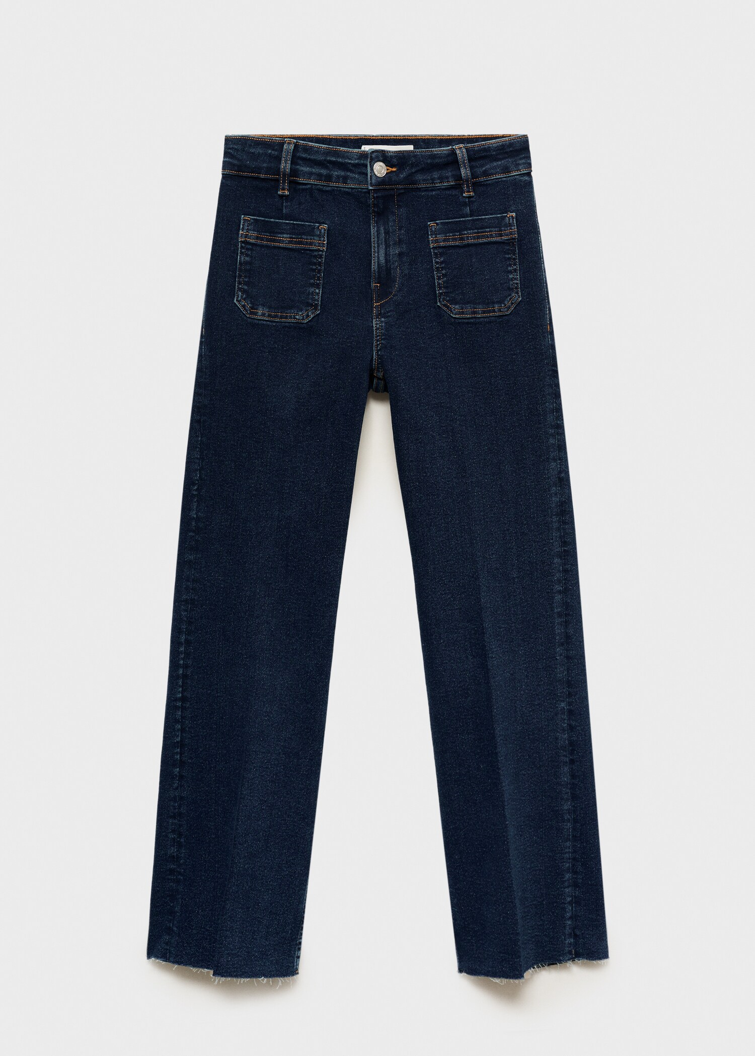 Flared cropped jeans with pockets - Article without model