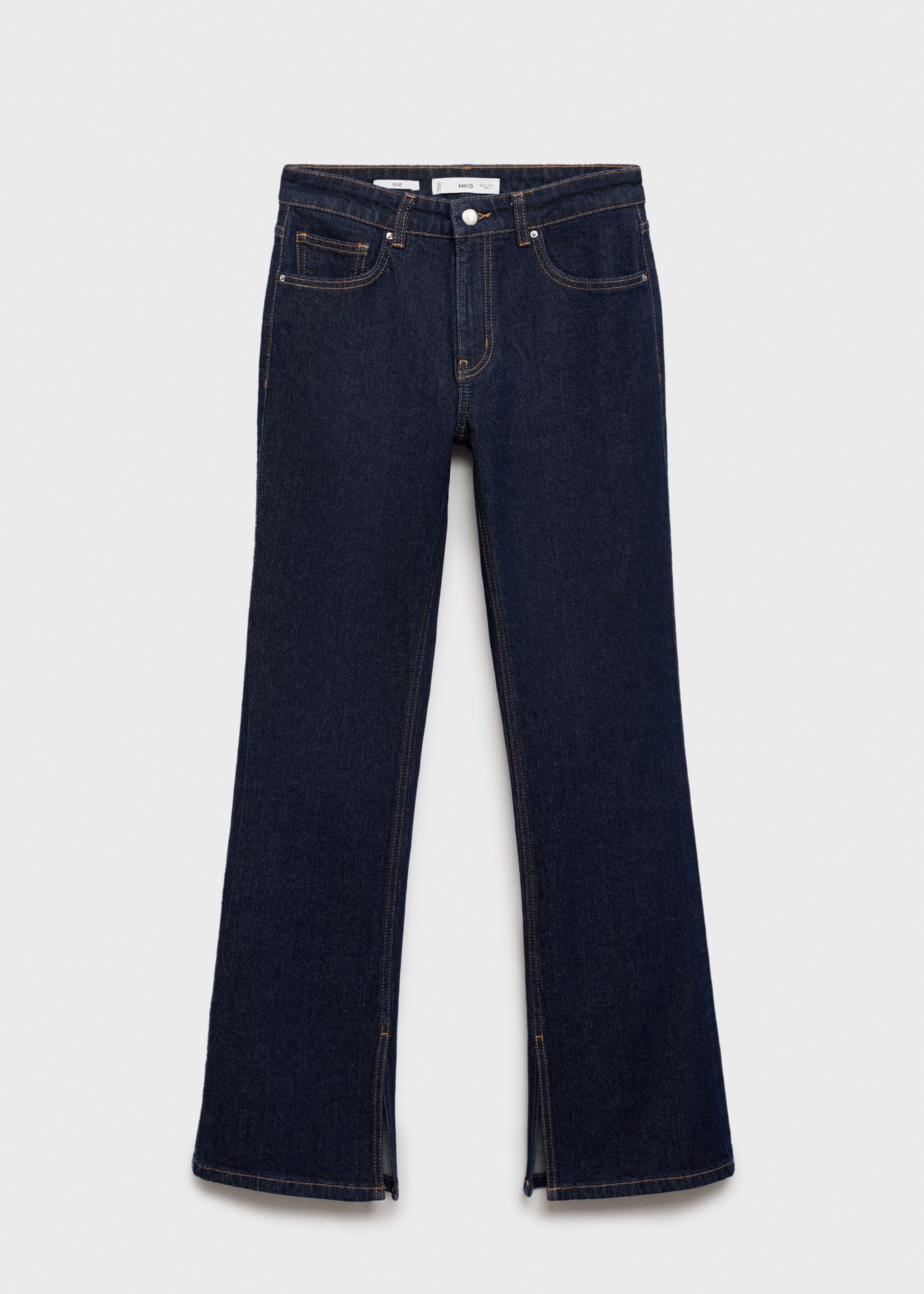 Rinse-wash flared jeans with openings - Article without model, Open Blue. Ref: 87014078-00.