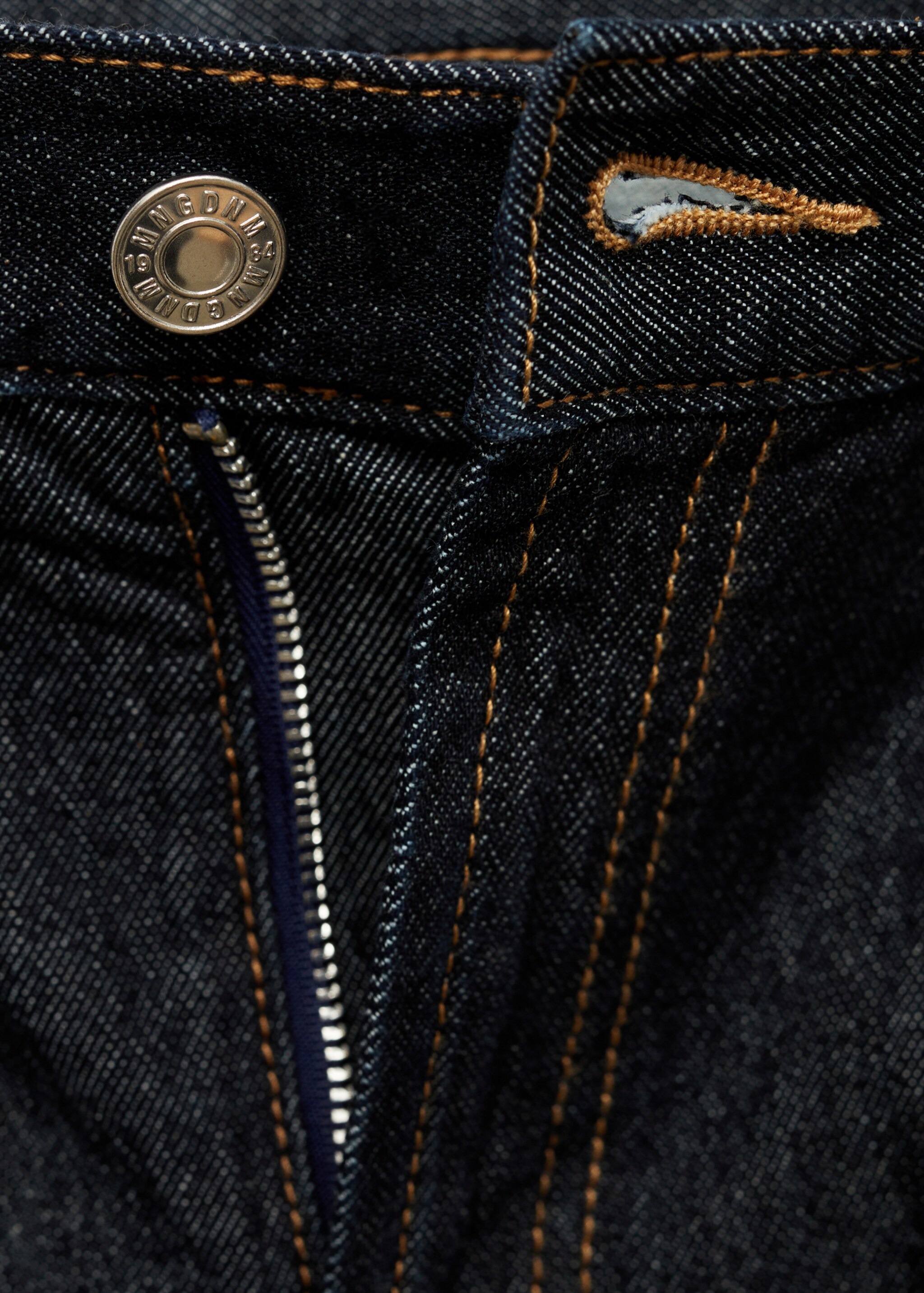 High-rise wide leg rinse-wash jeans - Details of the article 0, Open Blue. Ref: 87014079-00.