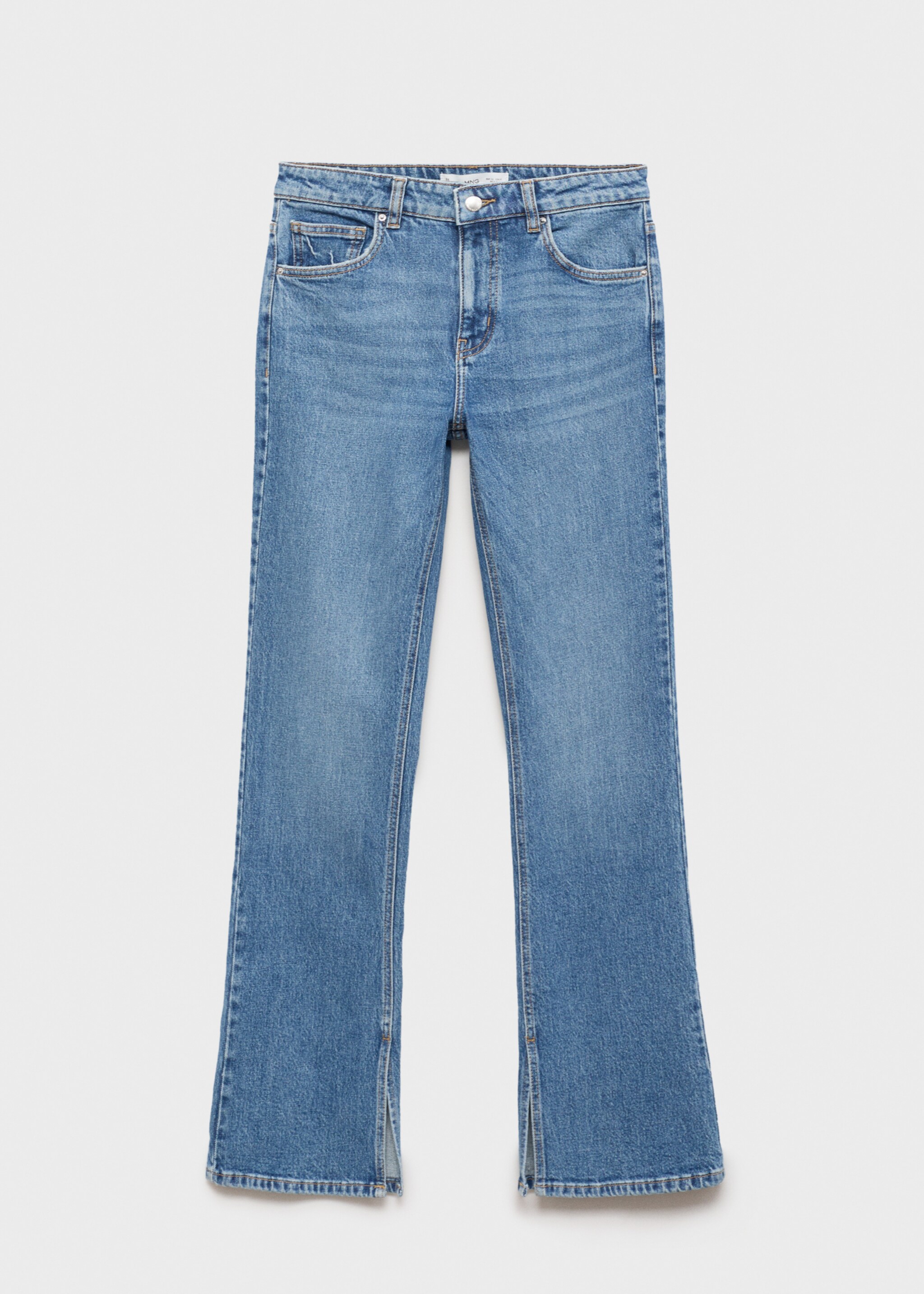 Medium-rise straight jeans with slits - Article without model, Medium Blue. Ref: 87014080-00.