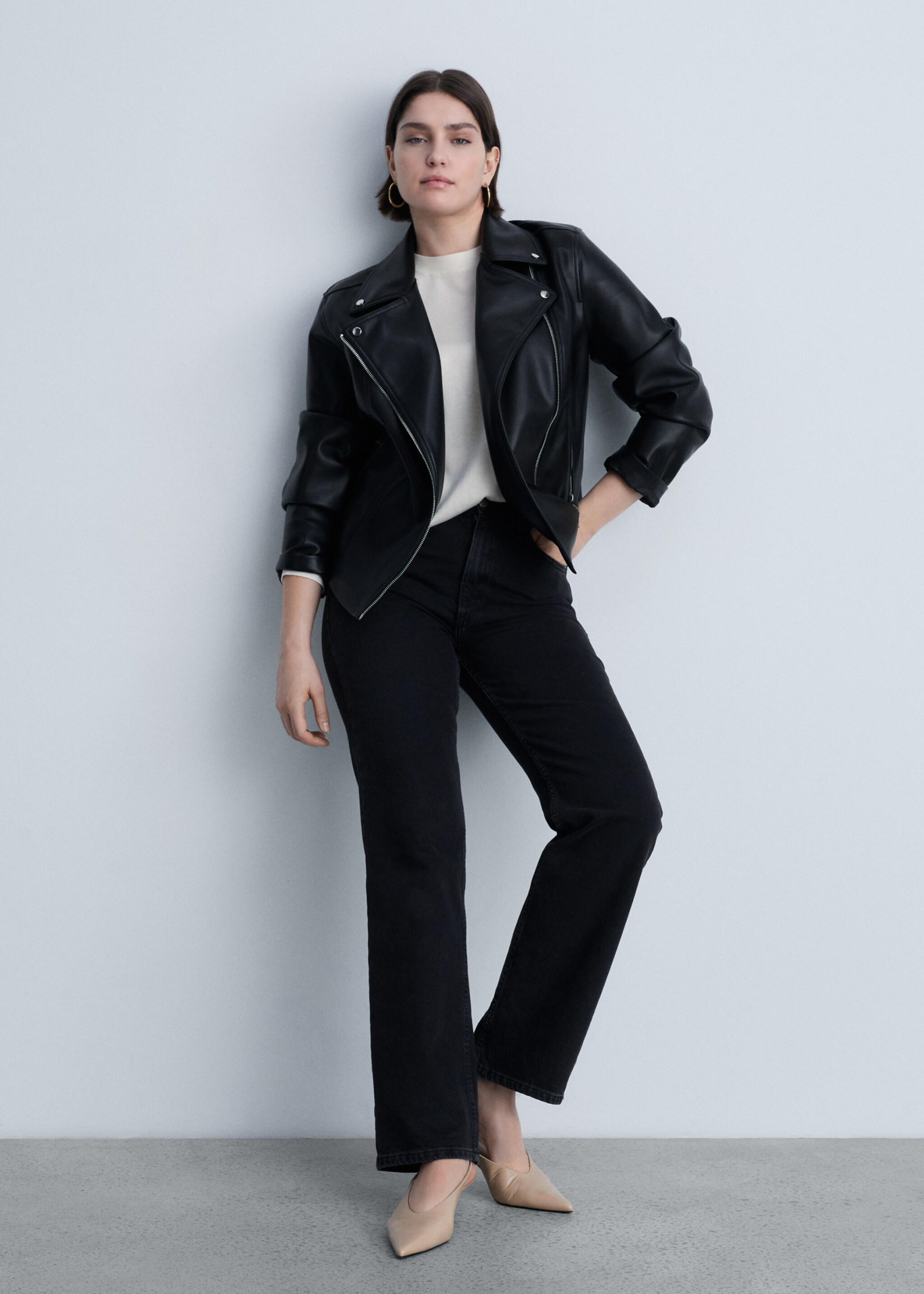 Silk-blend knitted sweater - Details of the article 3, Ecru. Ref: 87014081-00.