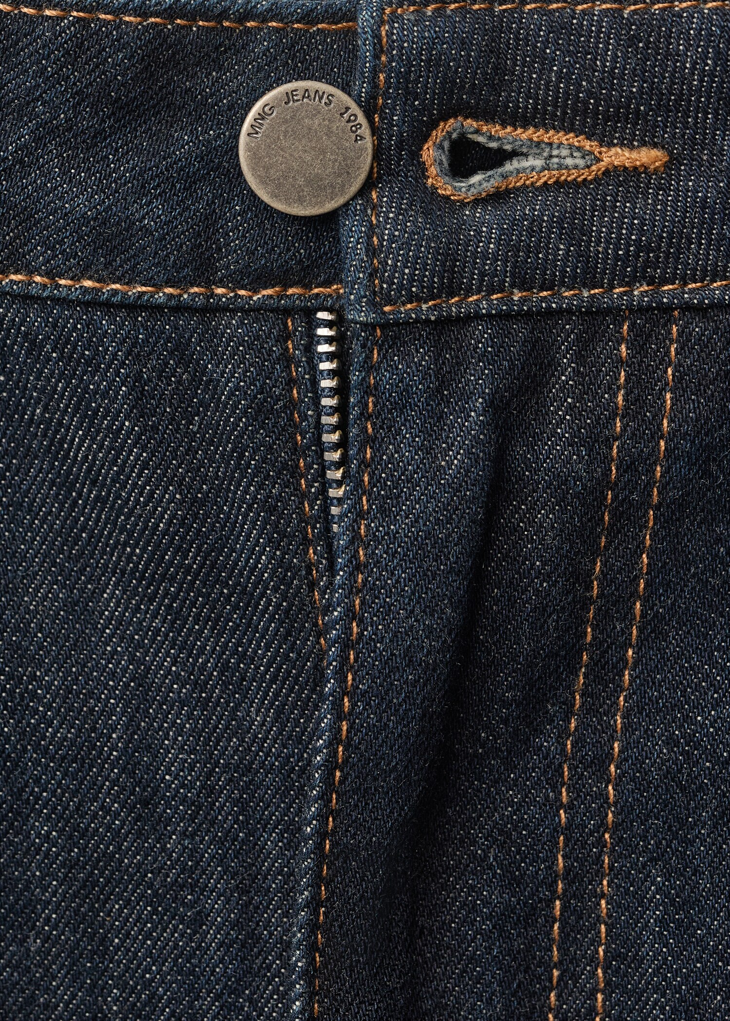Low-rise wide leg rinse-wash jeans - Details of the article 0