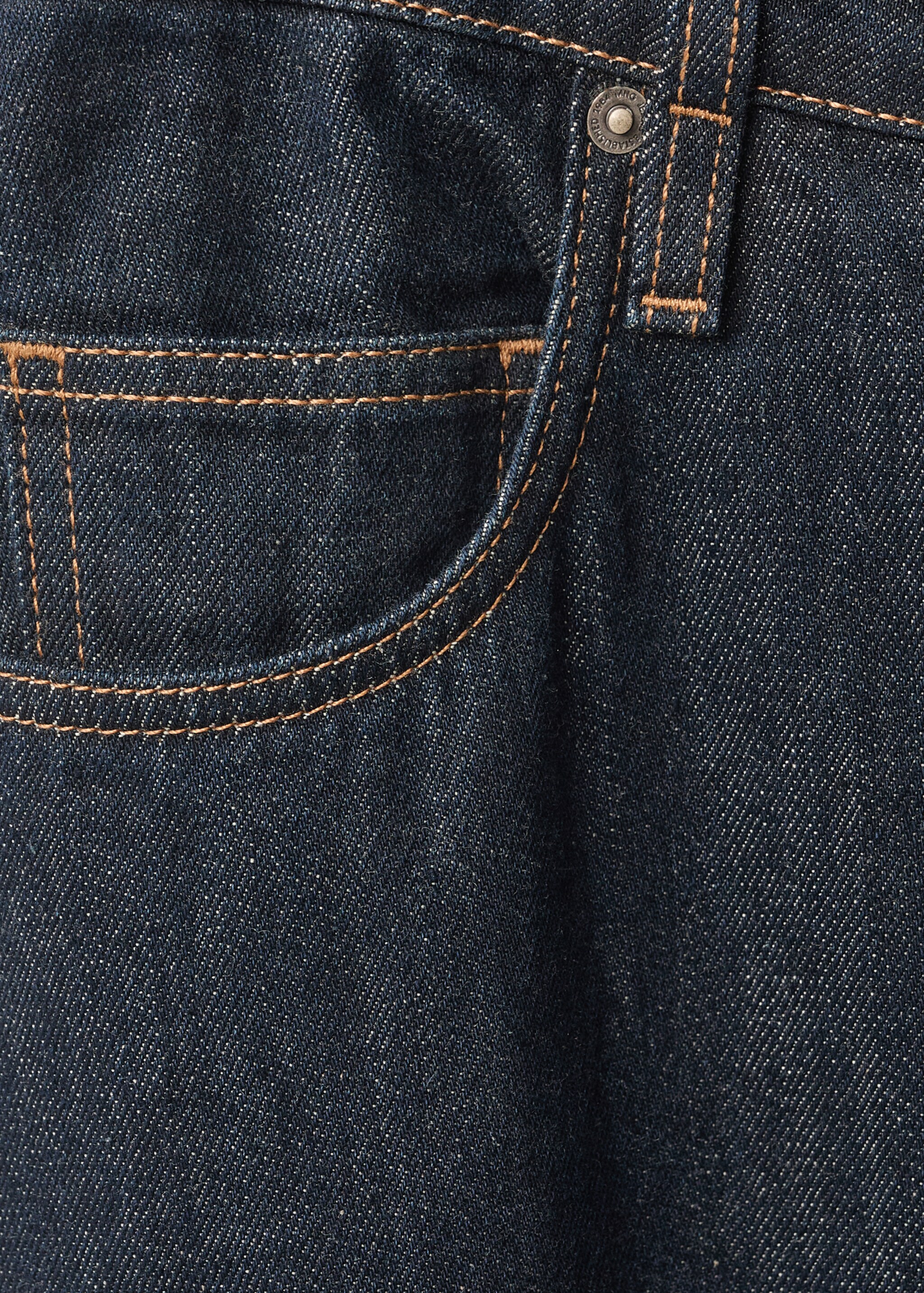 Low-rise wide leg rinse-wash jeans - Details of the article 8, Open Blue. Ref: 87014083-00.