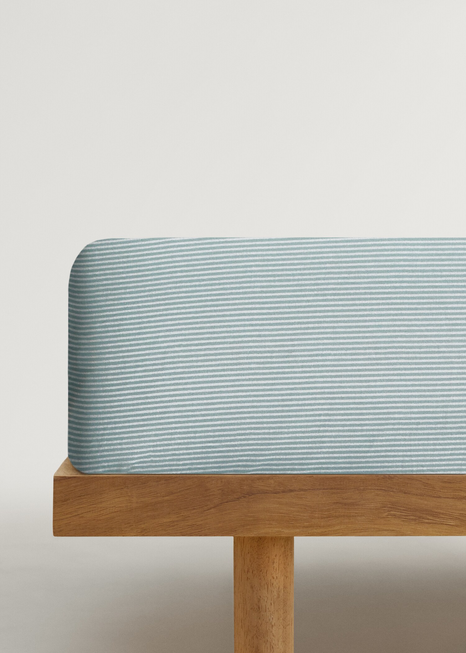 Drap-housse enfant percale de coton à rayures lit 90 cm - Article sans modèle