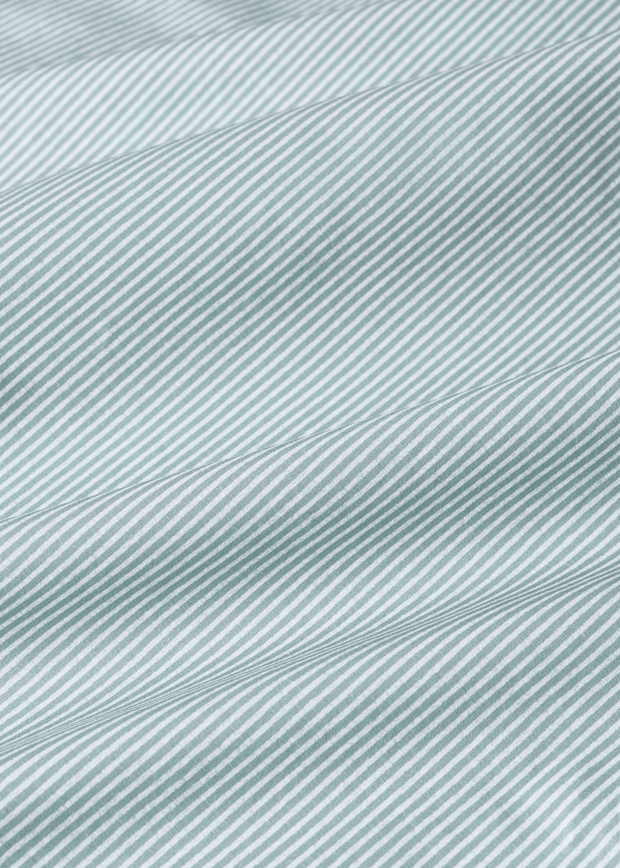 Drap-housse enfant percale de coton à rayures lit 90 cm - Détail de l'article 2, Vert d´eau. Ref: 87014087-00.