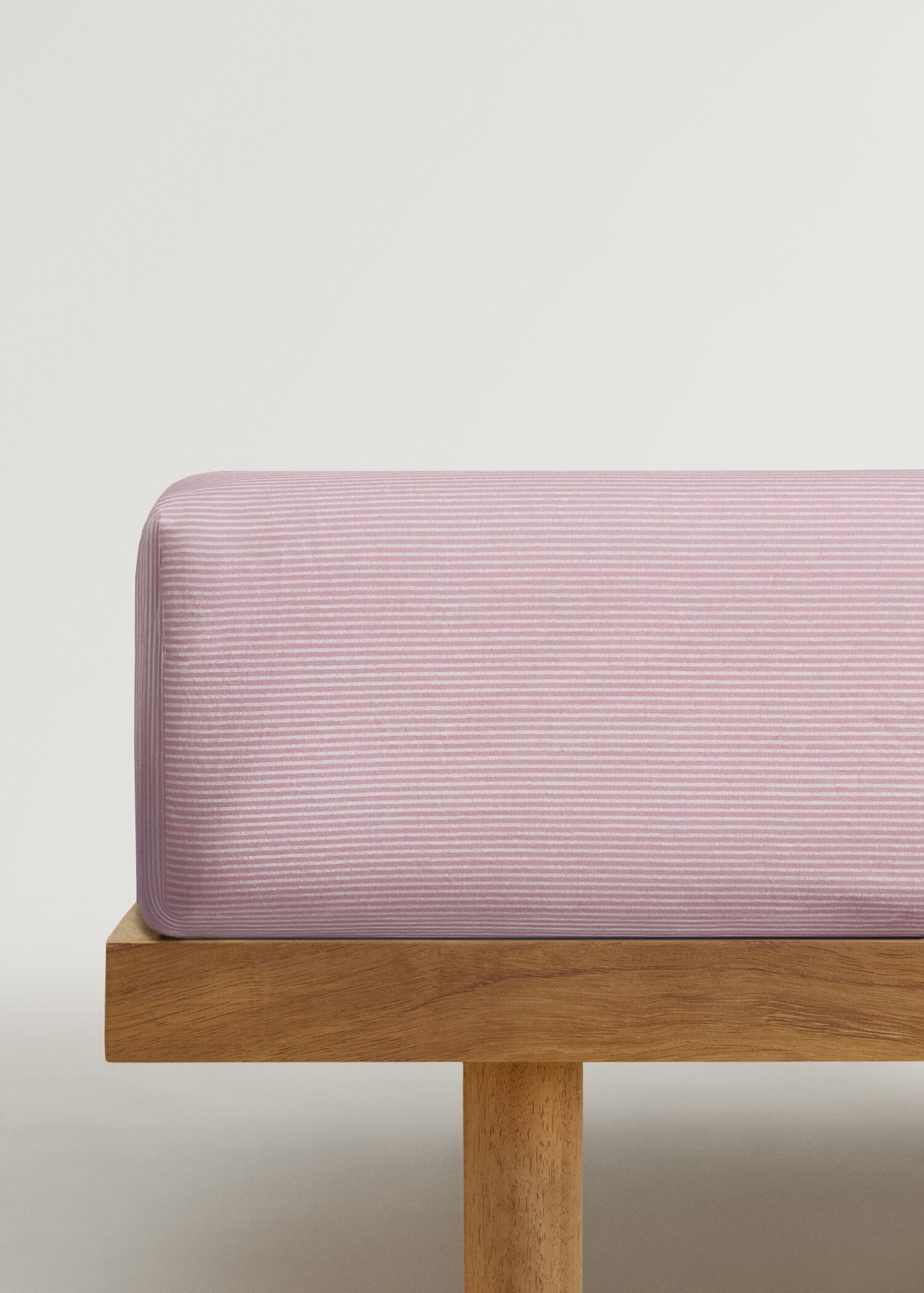 Drap-housse enfant percale de coton à rayures lit 90 cm - Article sans modèle