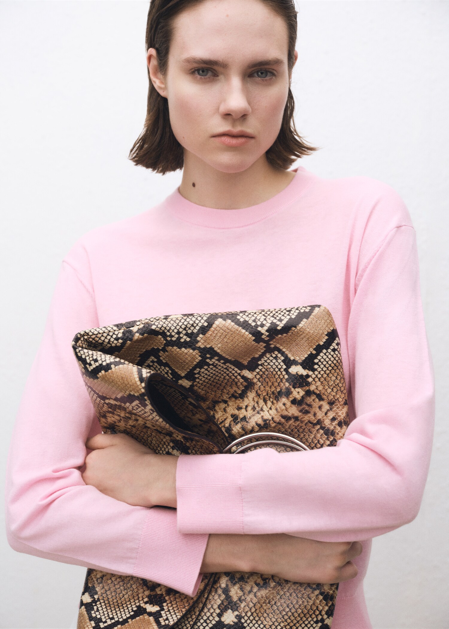 Pull-over laine mélangée col rond - Détail de l'article 1