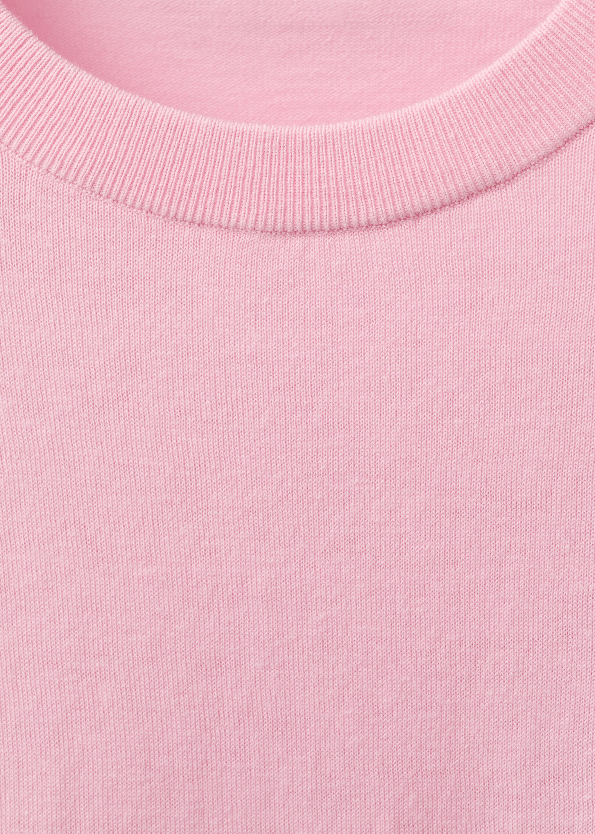 Pull-over laine mélangée col rond - Détail de l'article 8, Rose. Ref: 87014090-00.