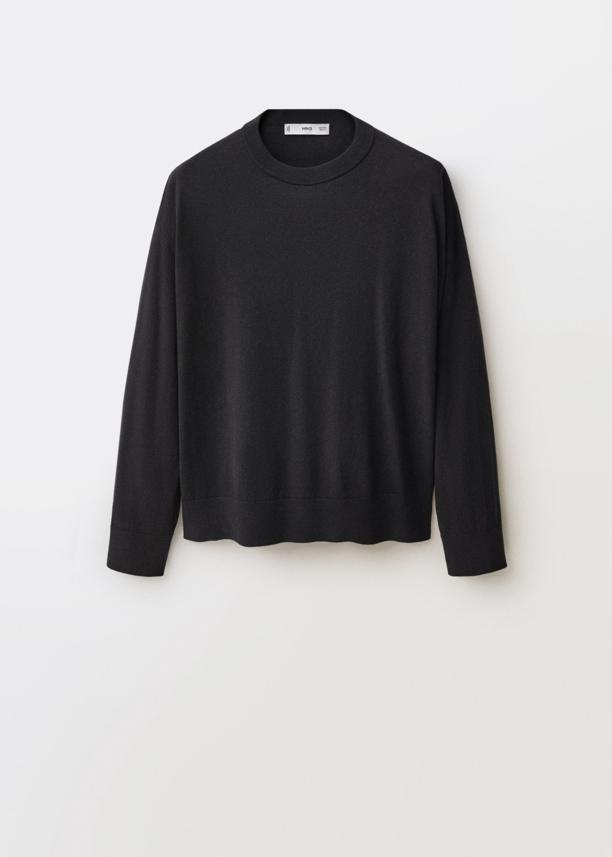 Rundhalspullover aus Wollgemisch - Artikel ohne Model, Schwarz. Ref: 87014090-00.