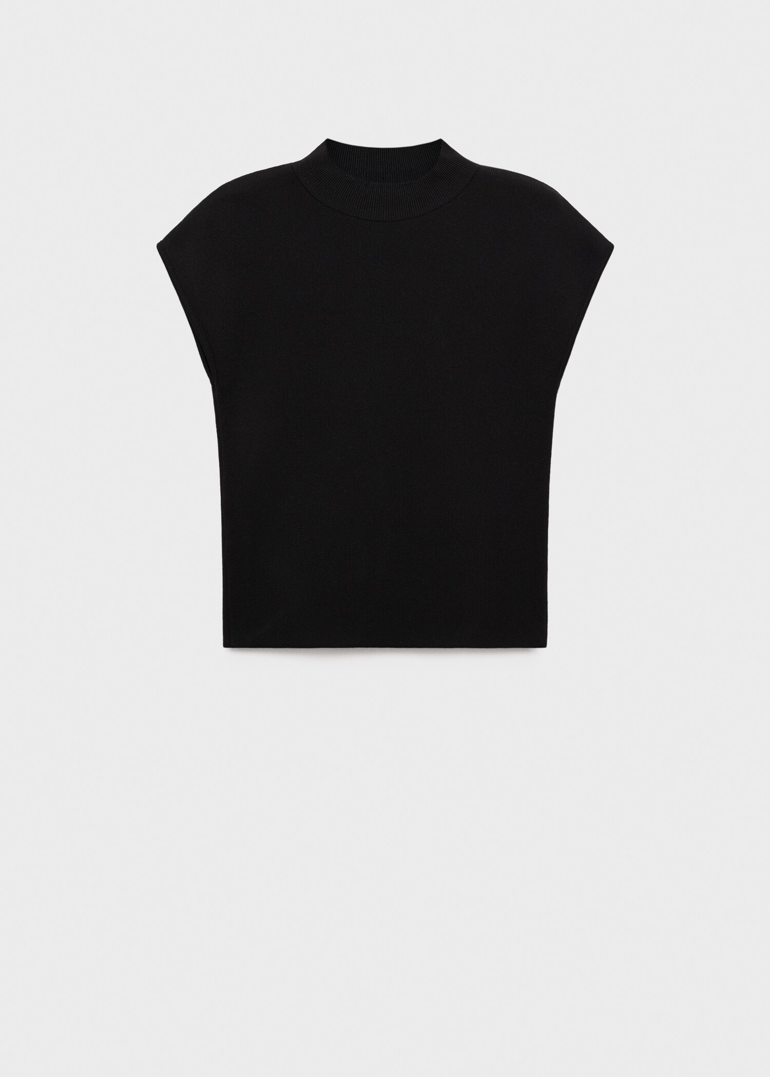 Short-sleeved fine-knit sweater - Article without model