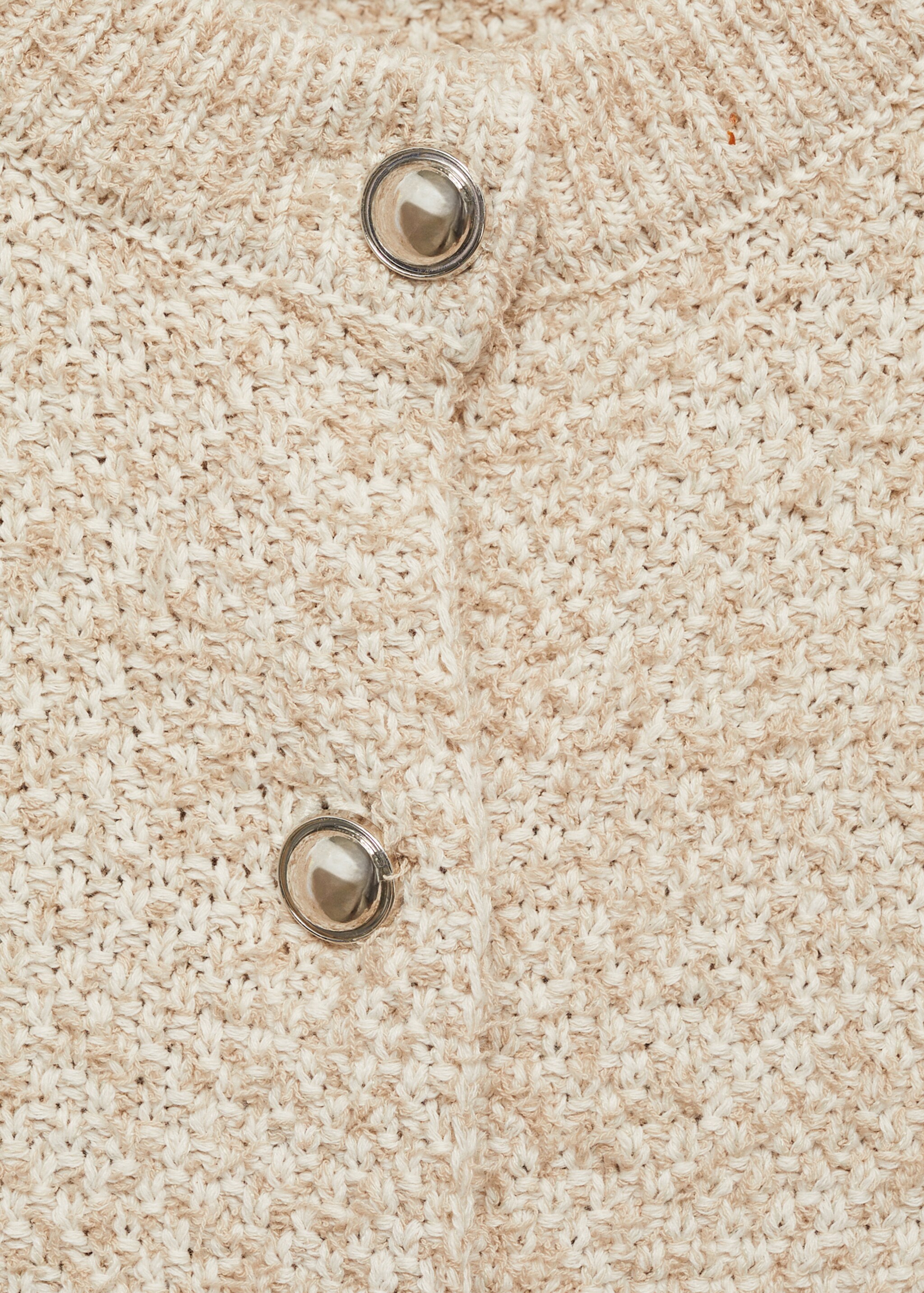 Grobstrickjacke mit Knöpfen - Detail des Artikels 8, Beige. Ref: 87014093-00.