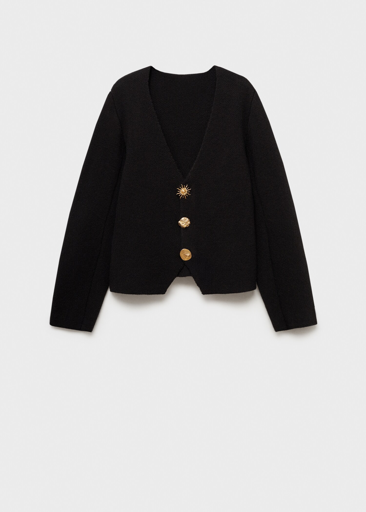 Knitted jacket with jewel buttons - Article without model