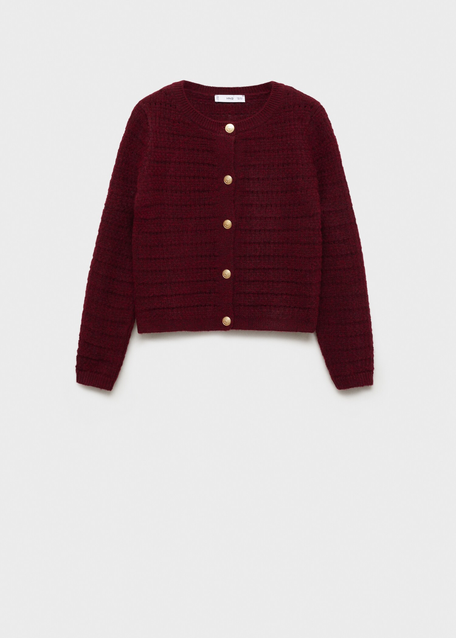 Knitted jacket with openwork details - Article without model