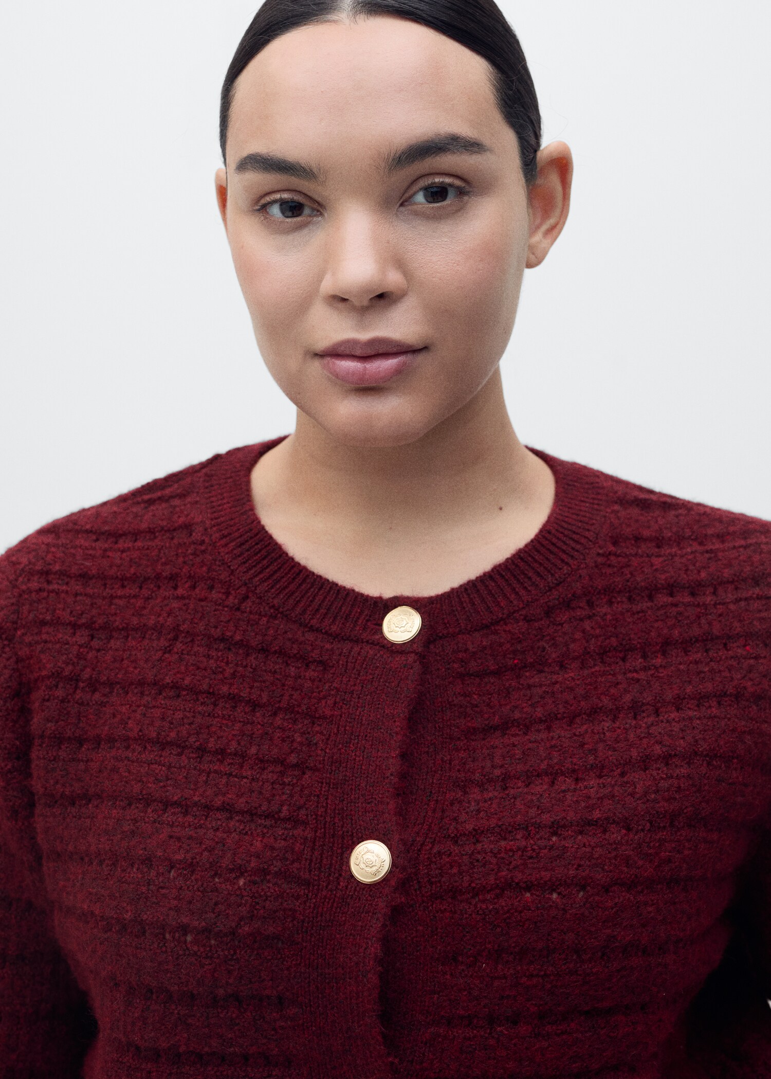 Knitted jacket with openwork details - Details of the article 4