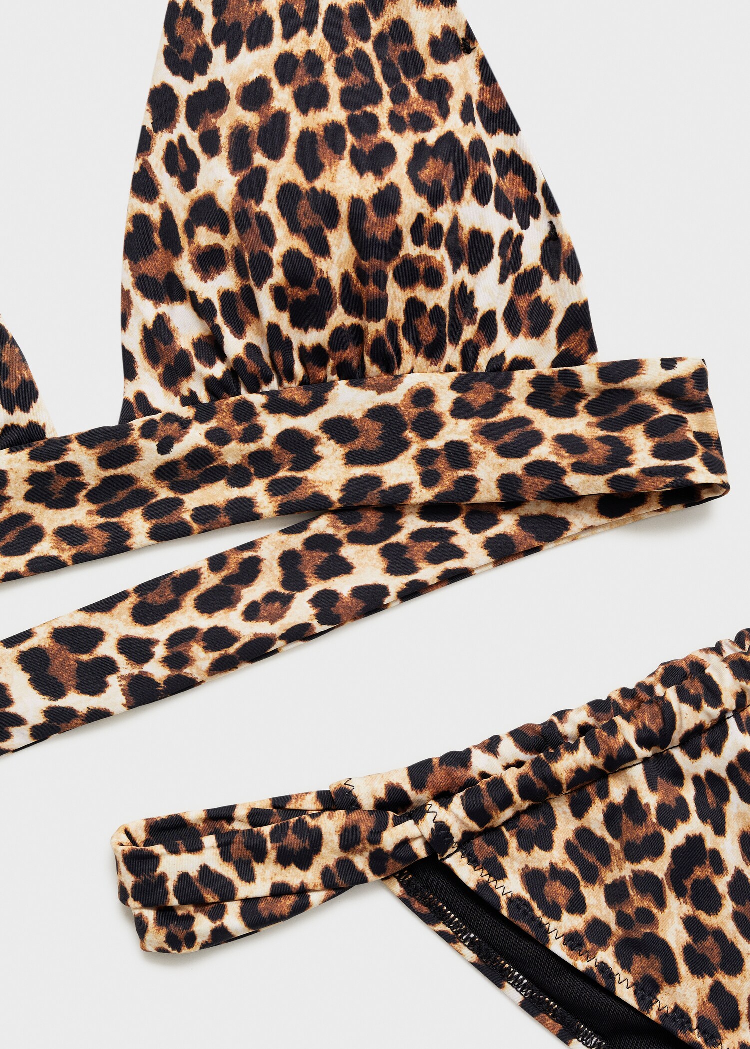 Animal-print bikini top - Details of the article 0