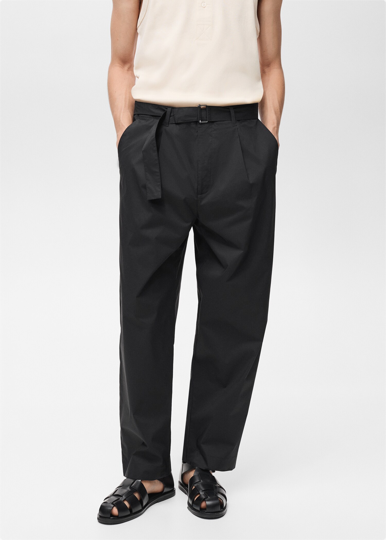 Relaxed-fit technical trousers - Medium plane