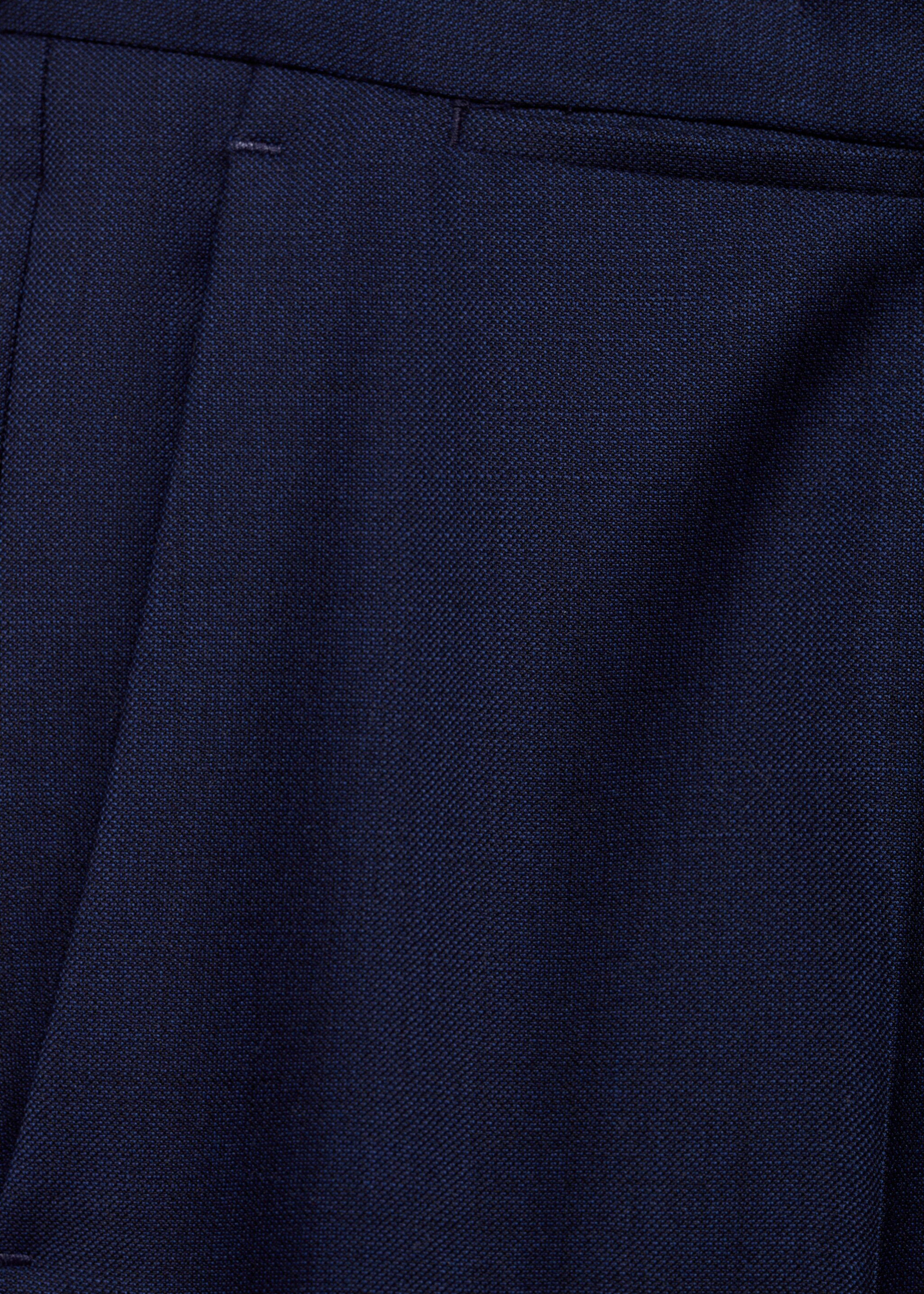 Turin 100% virgin wool suit trousers - Details of the article 0, Ink Blue. Ref: 87014399-00.
