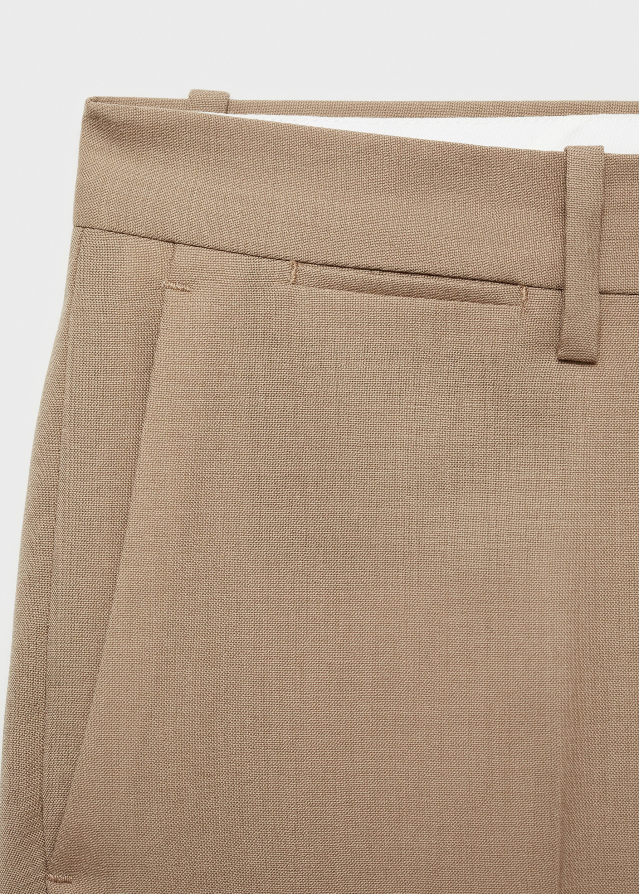 Turin 100% virgin wool suit trousers - Details of the article 8, Beige. Ref: 87014400-00.