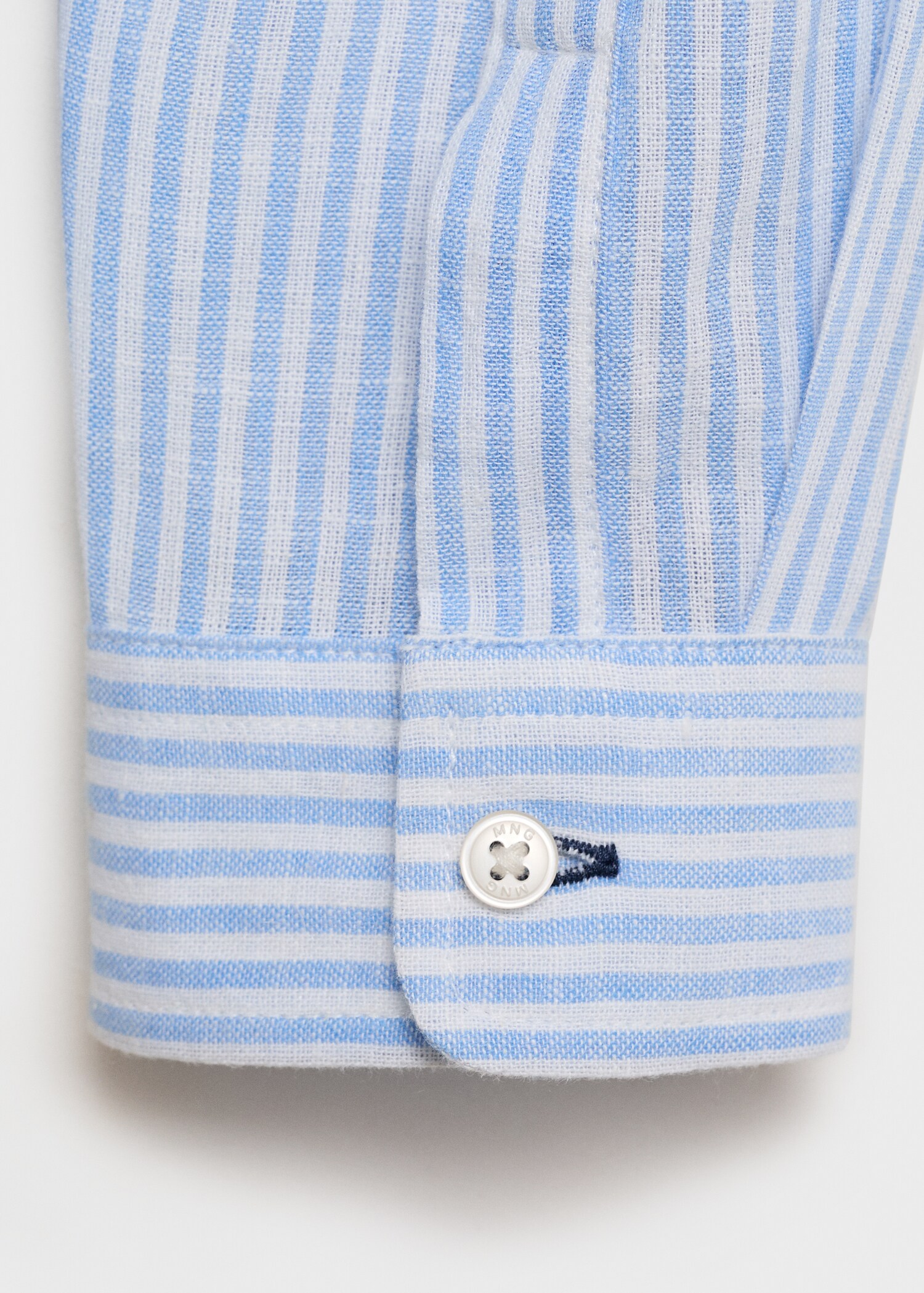 Striped cotton linen shirt - Details of the article 0