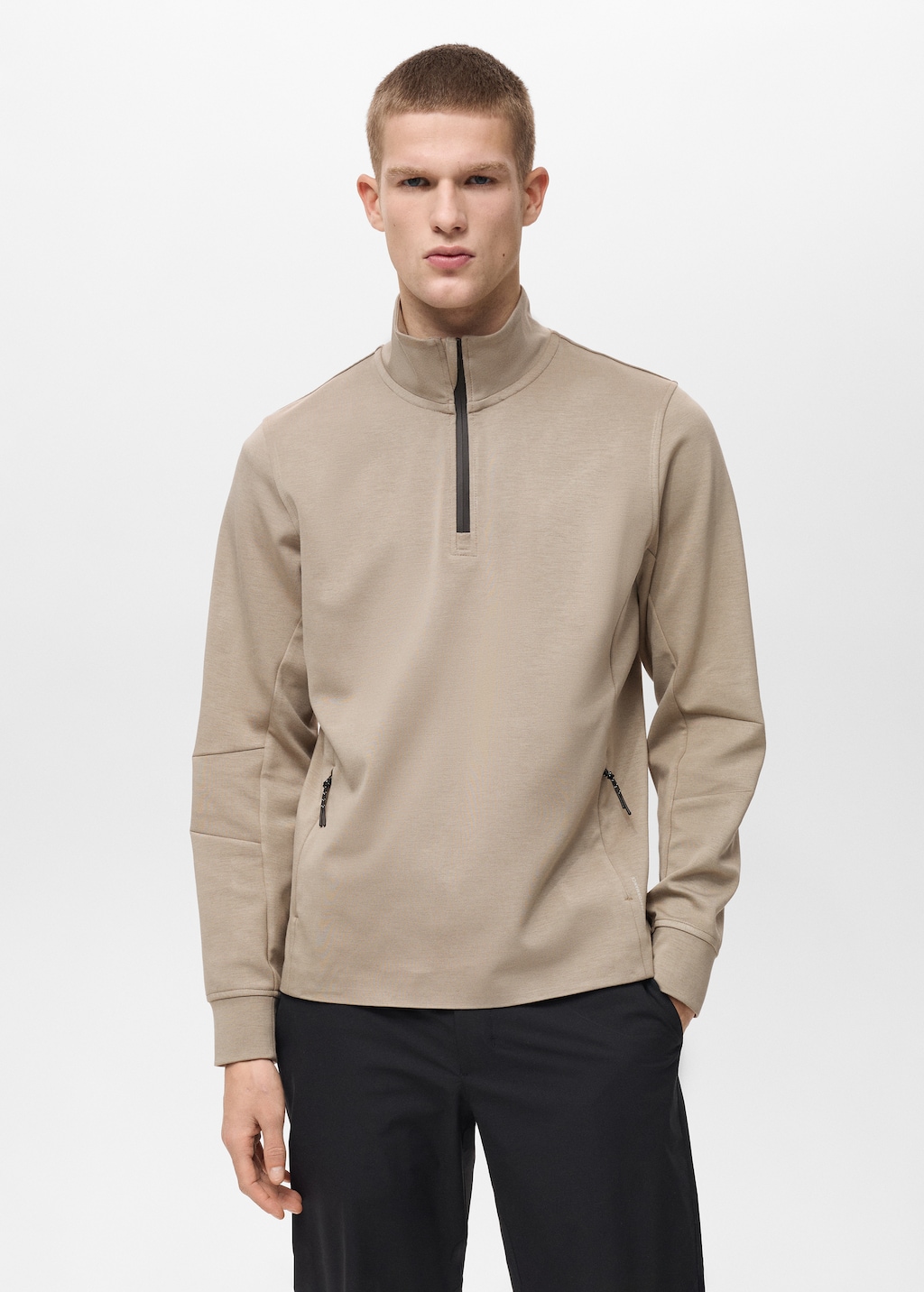 COOLMAX® zip-up sweatshirt - Men | MANGO OUTLET USA