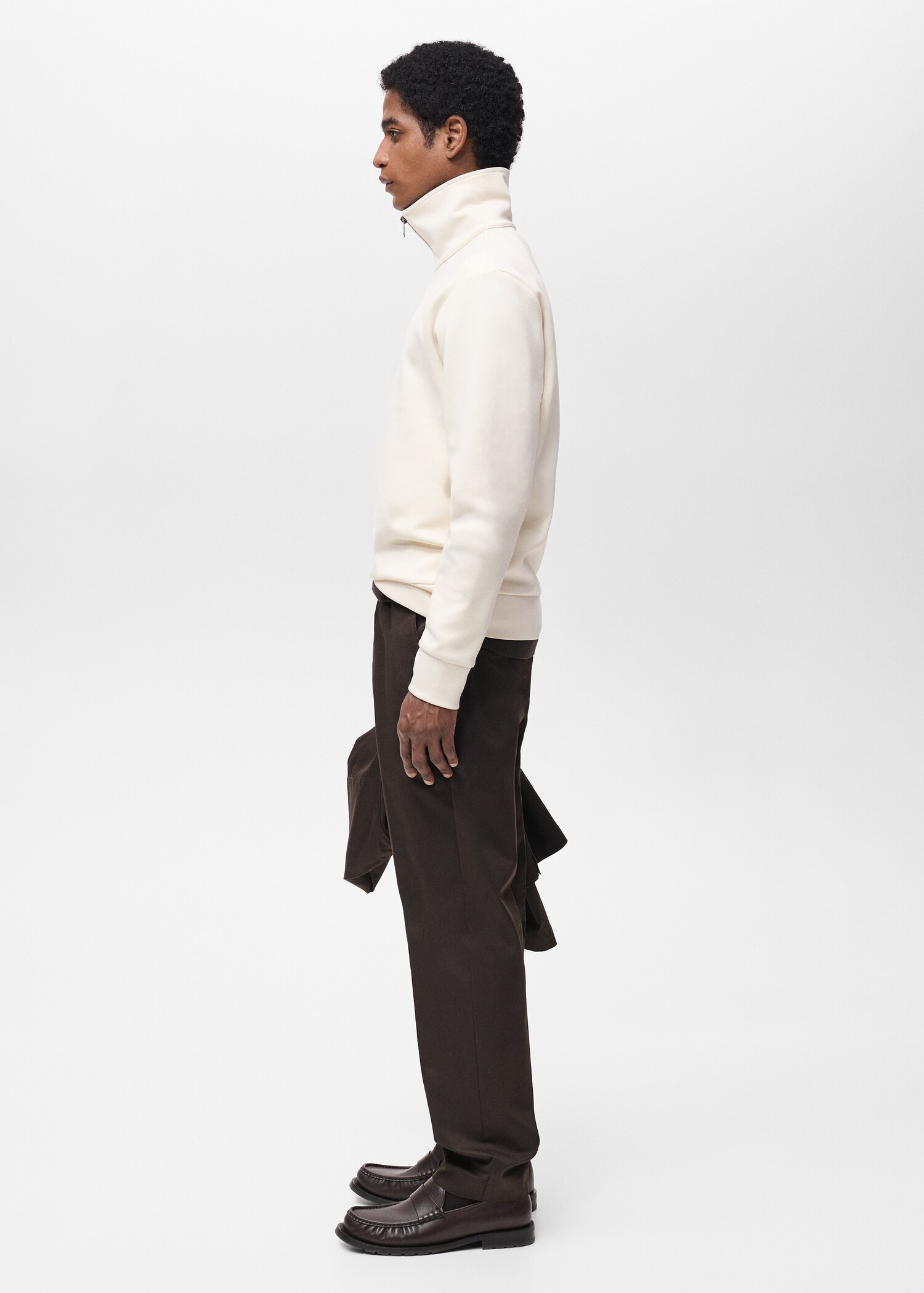 Sweatshirt i bomull med dragkedja och normal passform - Detaljer om artikeln 2