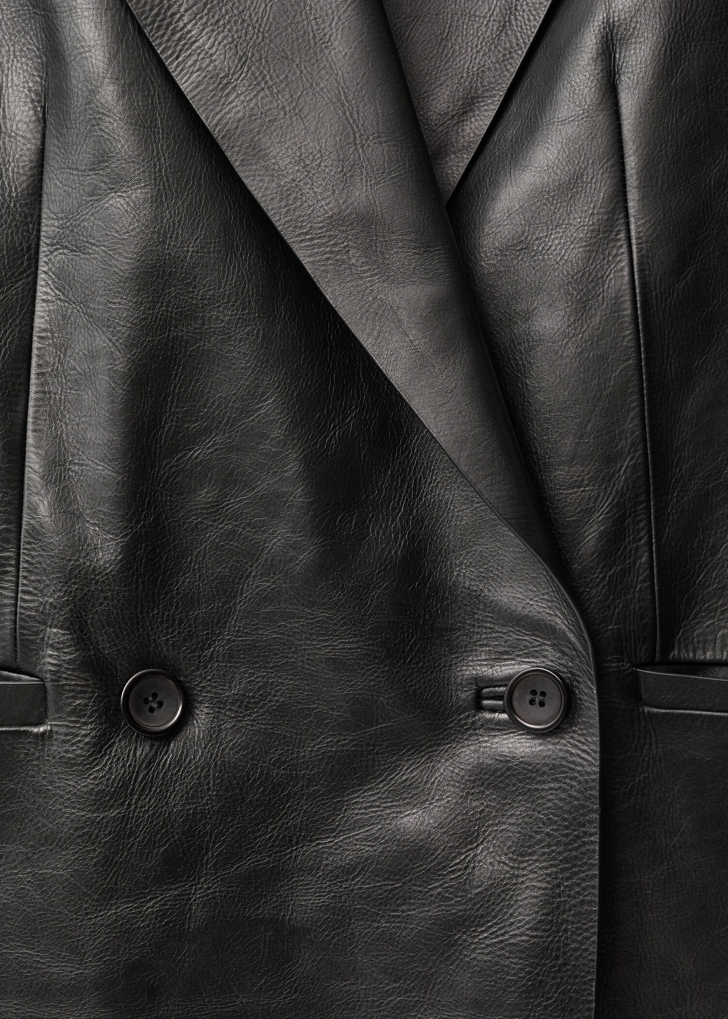 Blazer cuir double boutonnage - Détail de l'article 0