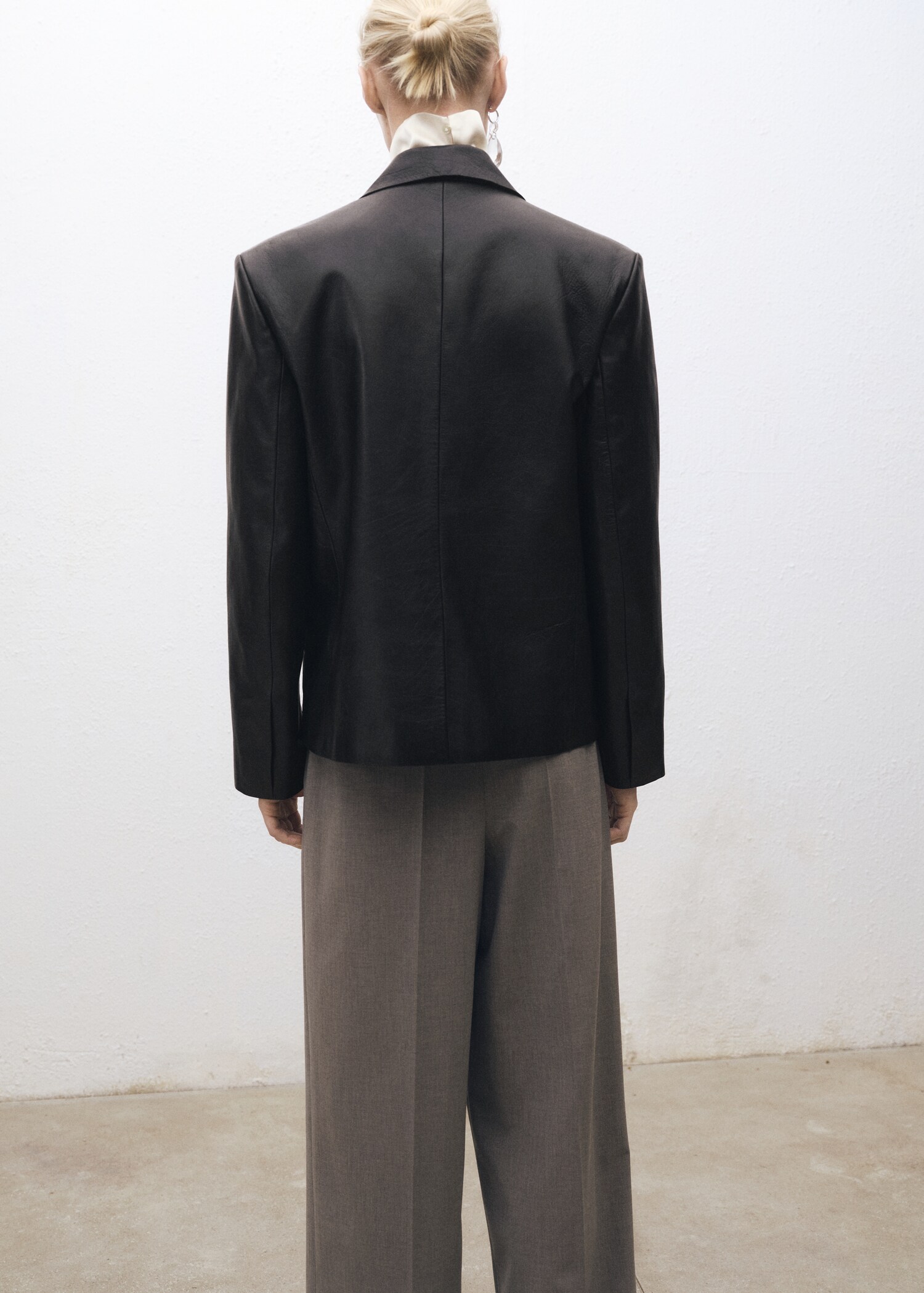 Blazer cuir double boutonnage - Verso de l’article