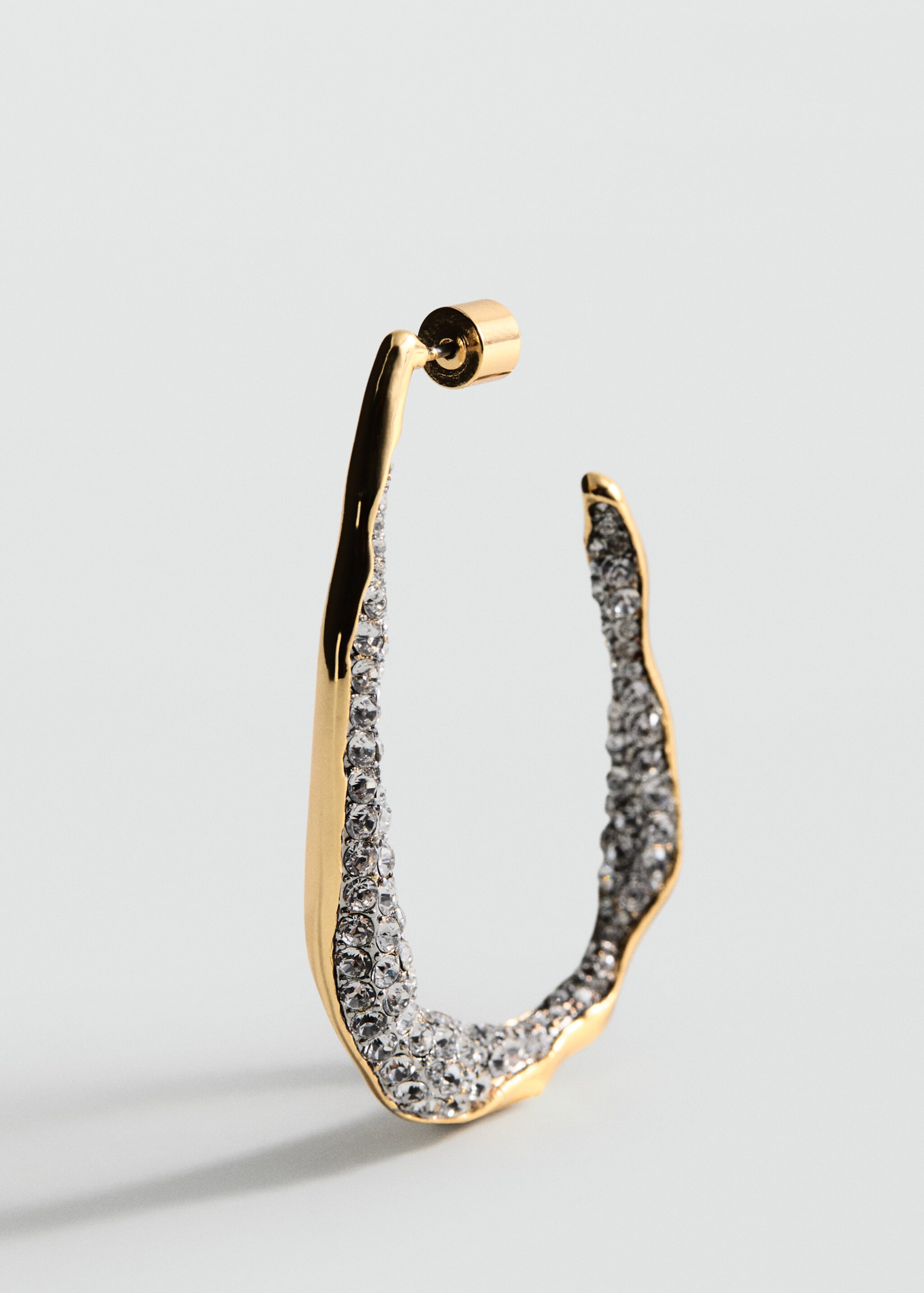 Σκουλαρίκια κρίκοι κρύσταλλα - Μεσαίο πλάνο, Χρυσό. Ref: 87014431-00.