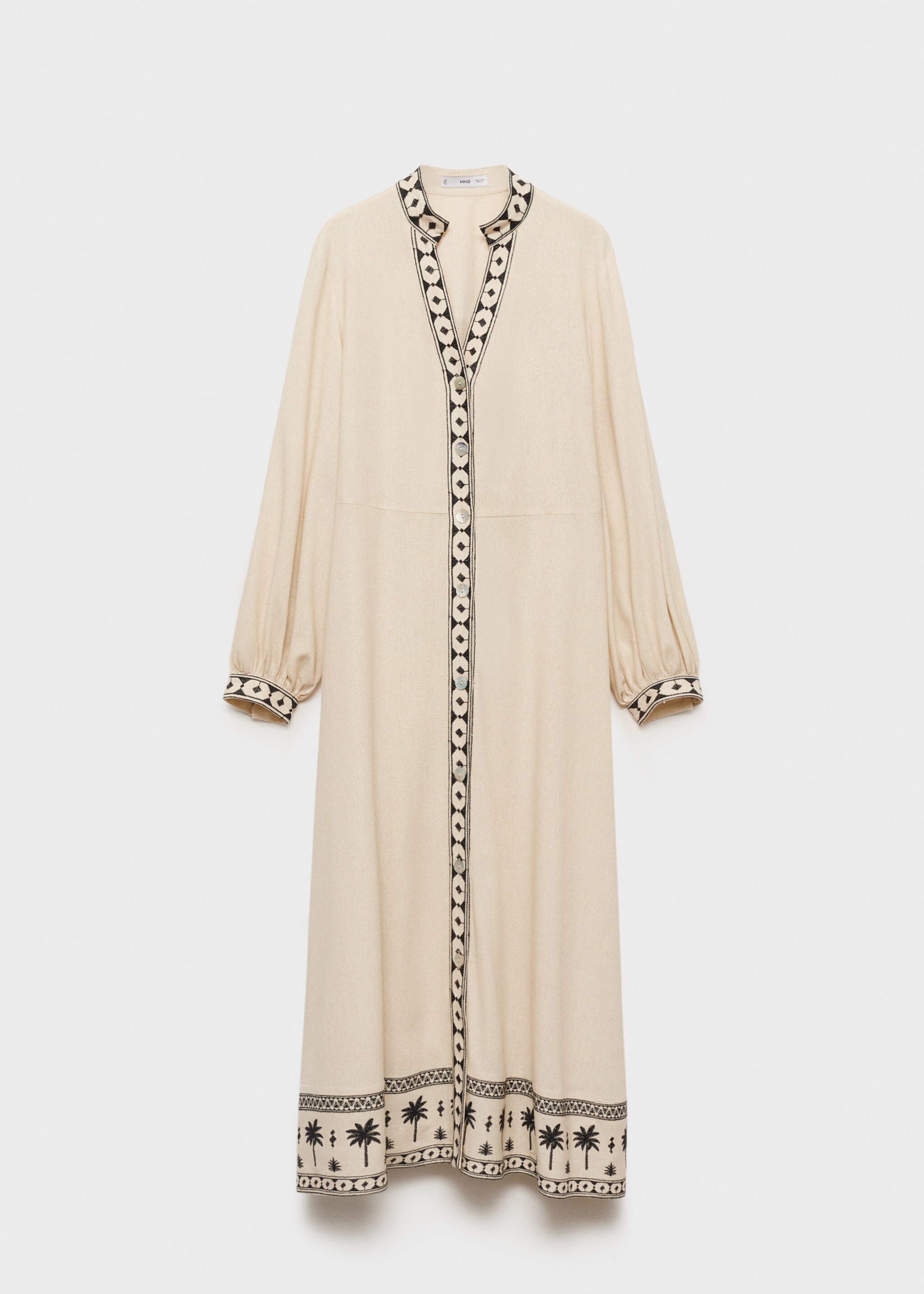 Openwork cotton dress - Article without model, Beige. Ref: 87014780-00.