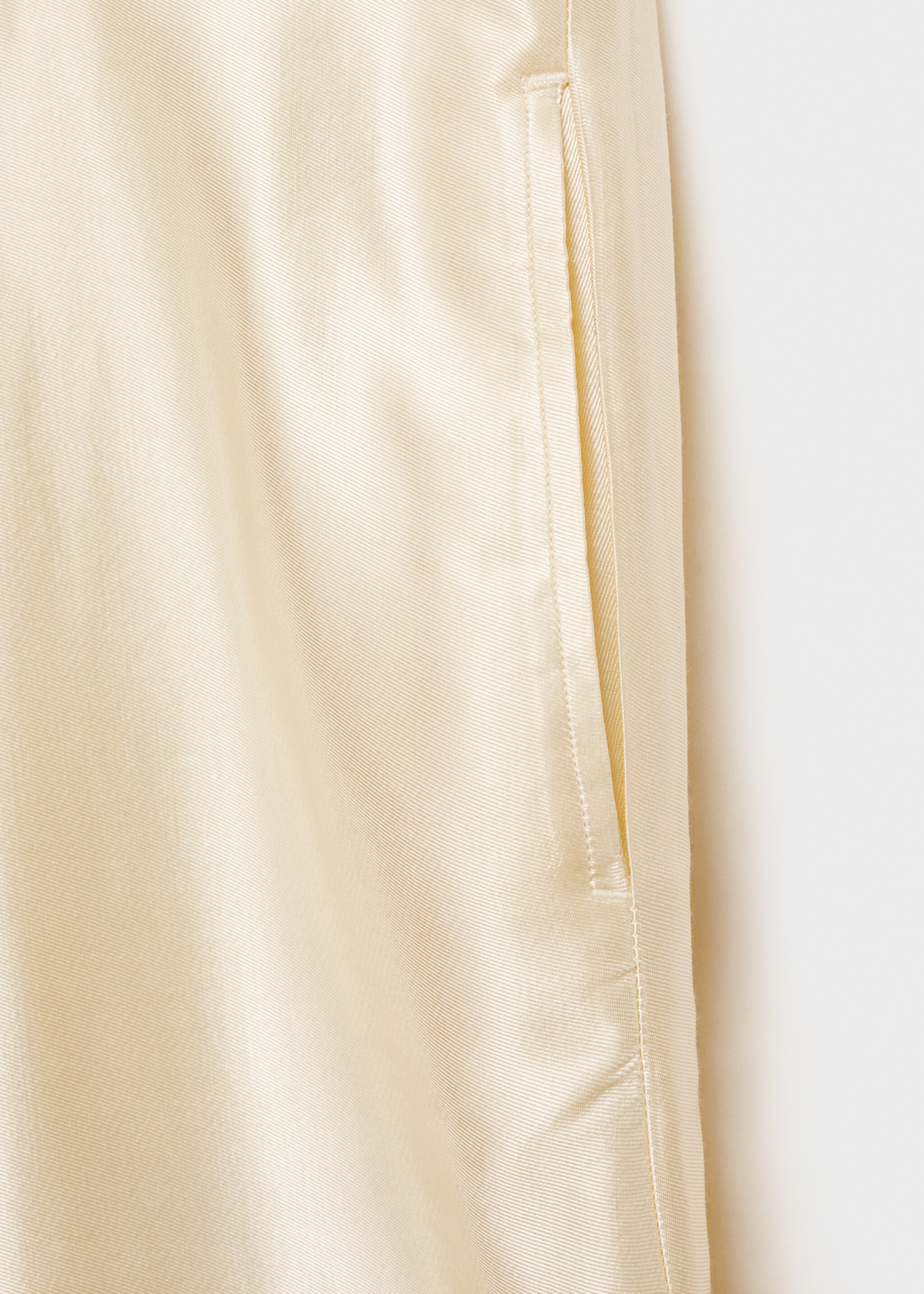 Wideleg-Hose mit besticktem Saum - Detail des Artikels 0, Ecru. Ref: 87014782-00.