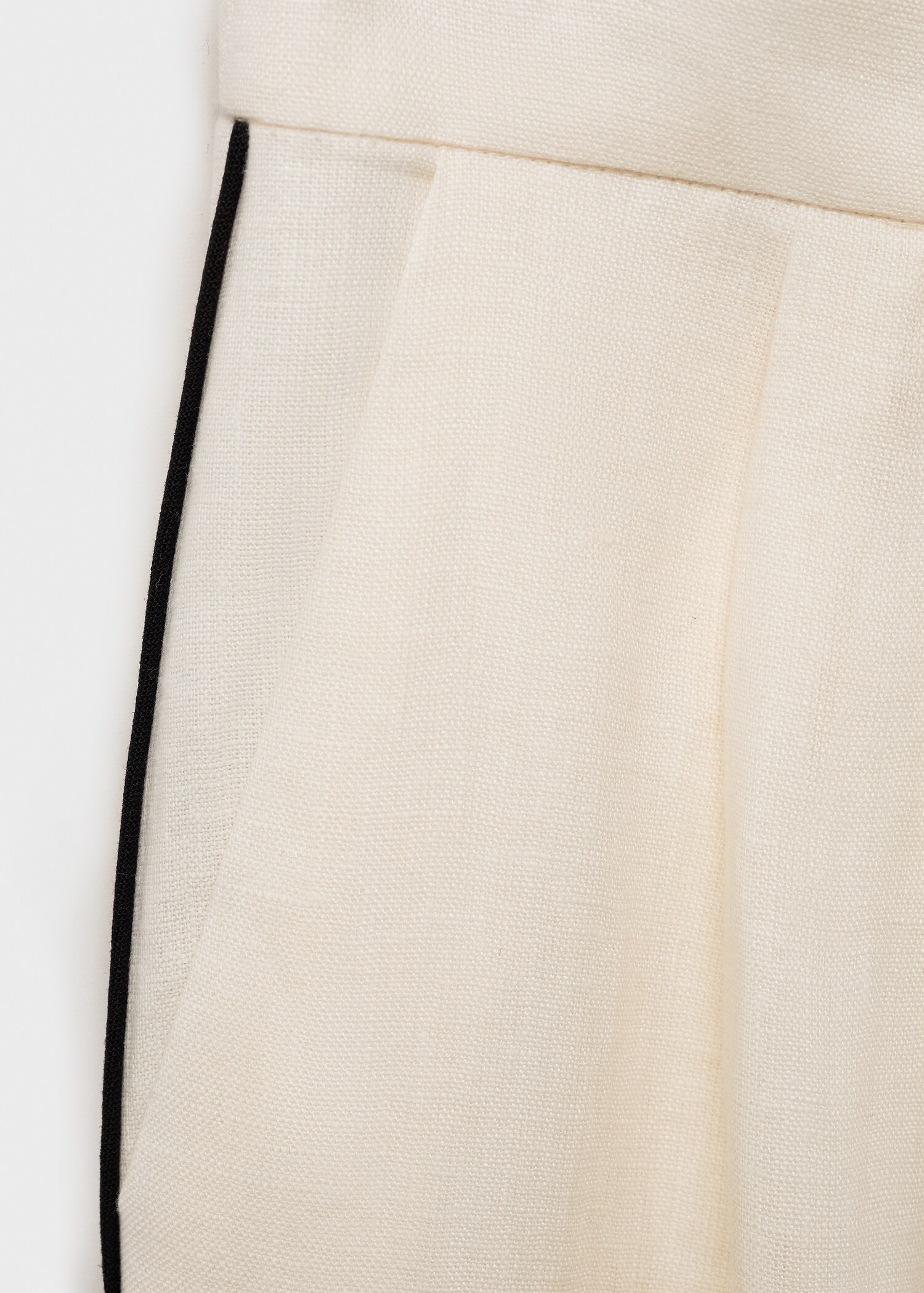Contrast-stripe linen trousers - Details of the article 8