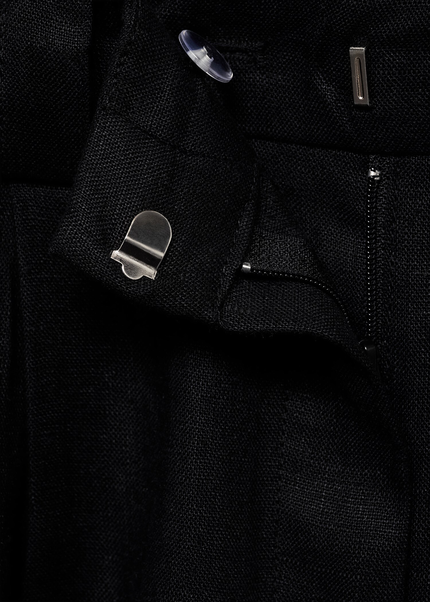 Contrast-stripe linen trousers - Details of the article 0