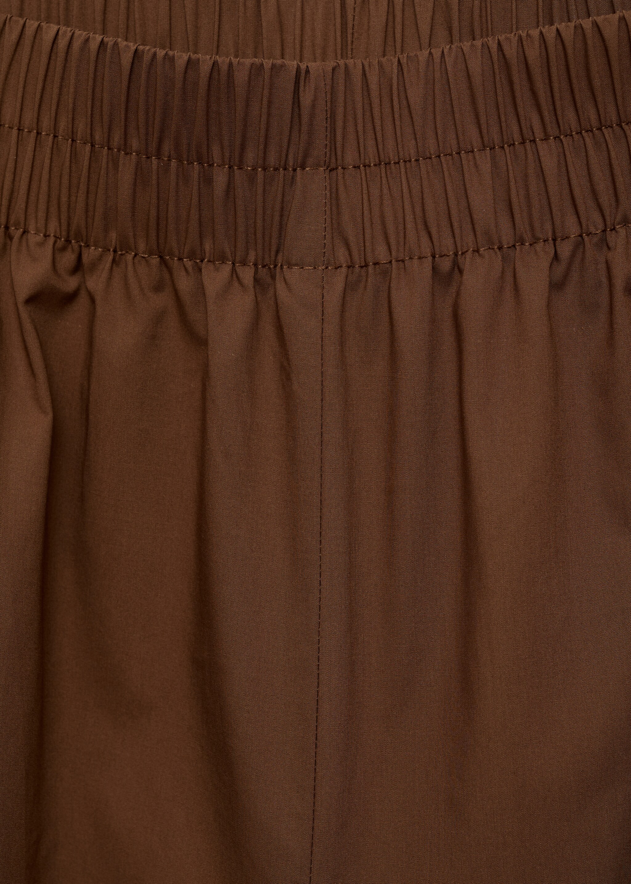 Cotton culotte trousers - Details of the article 8, Brown. Ref: 87014787-00.