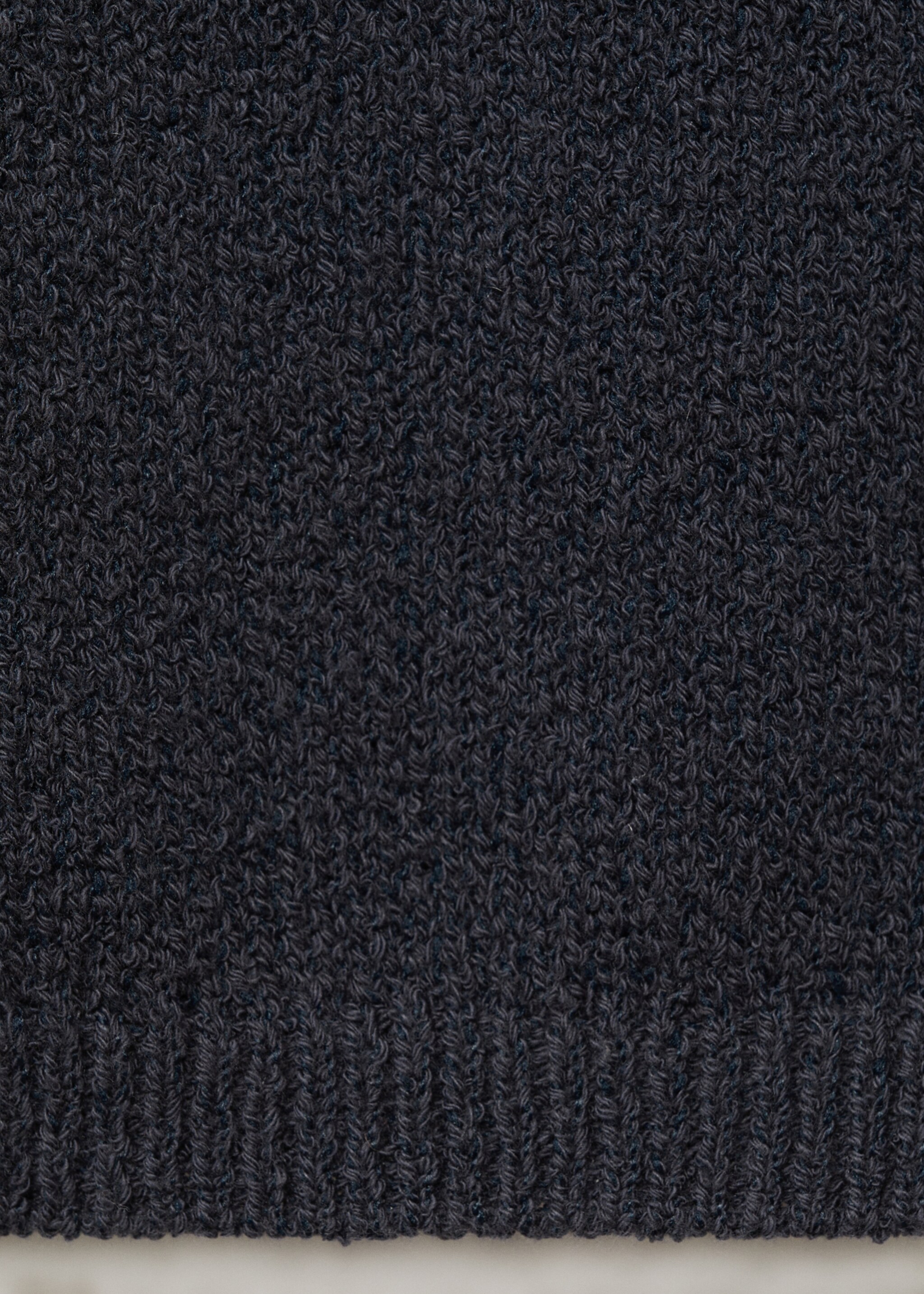 Knitted cropped top - Details of the article 0, Dark Navy. Ref: 87014789-00.