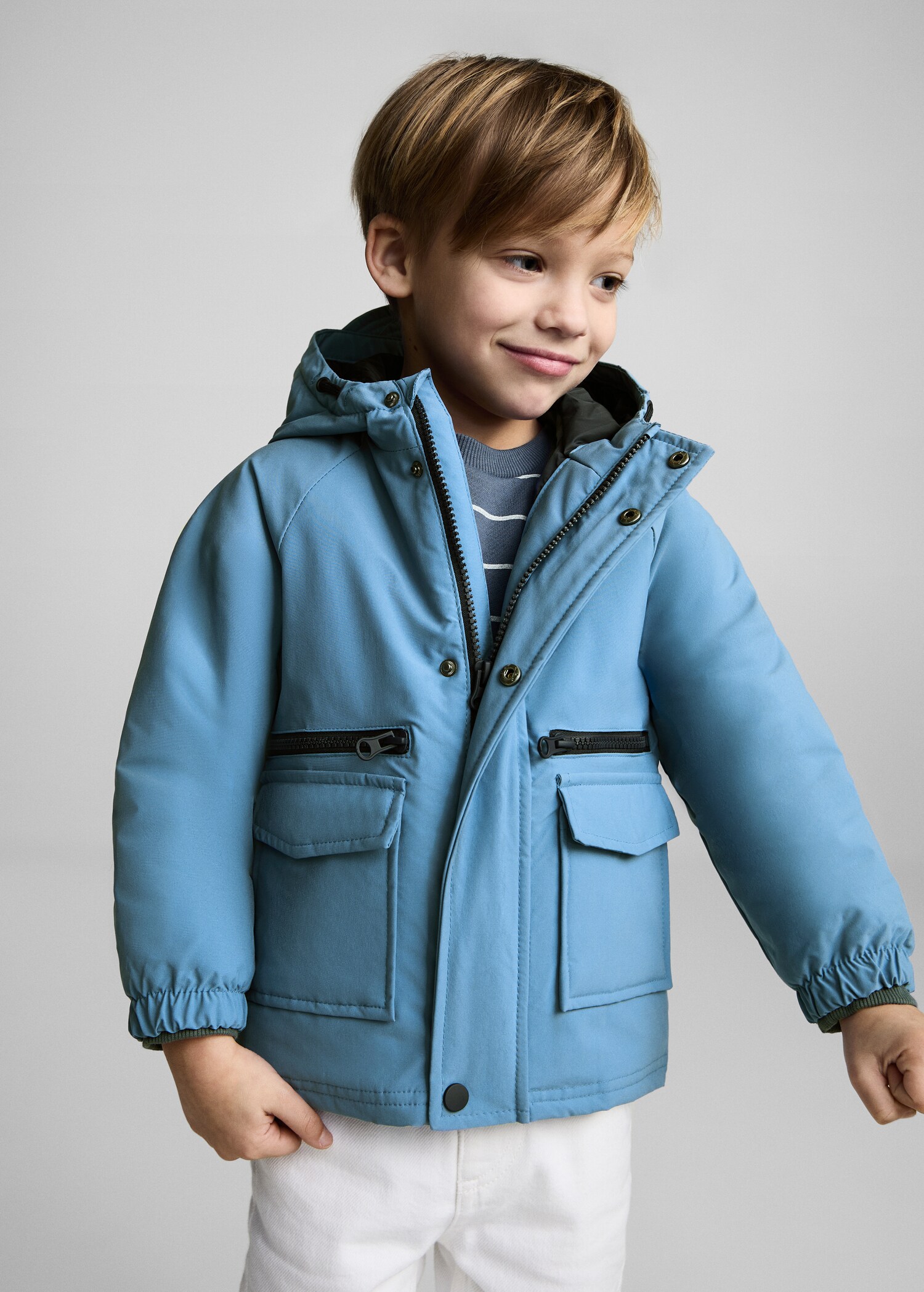 Quilted lining waterproof parka - Medium plane