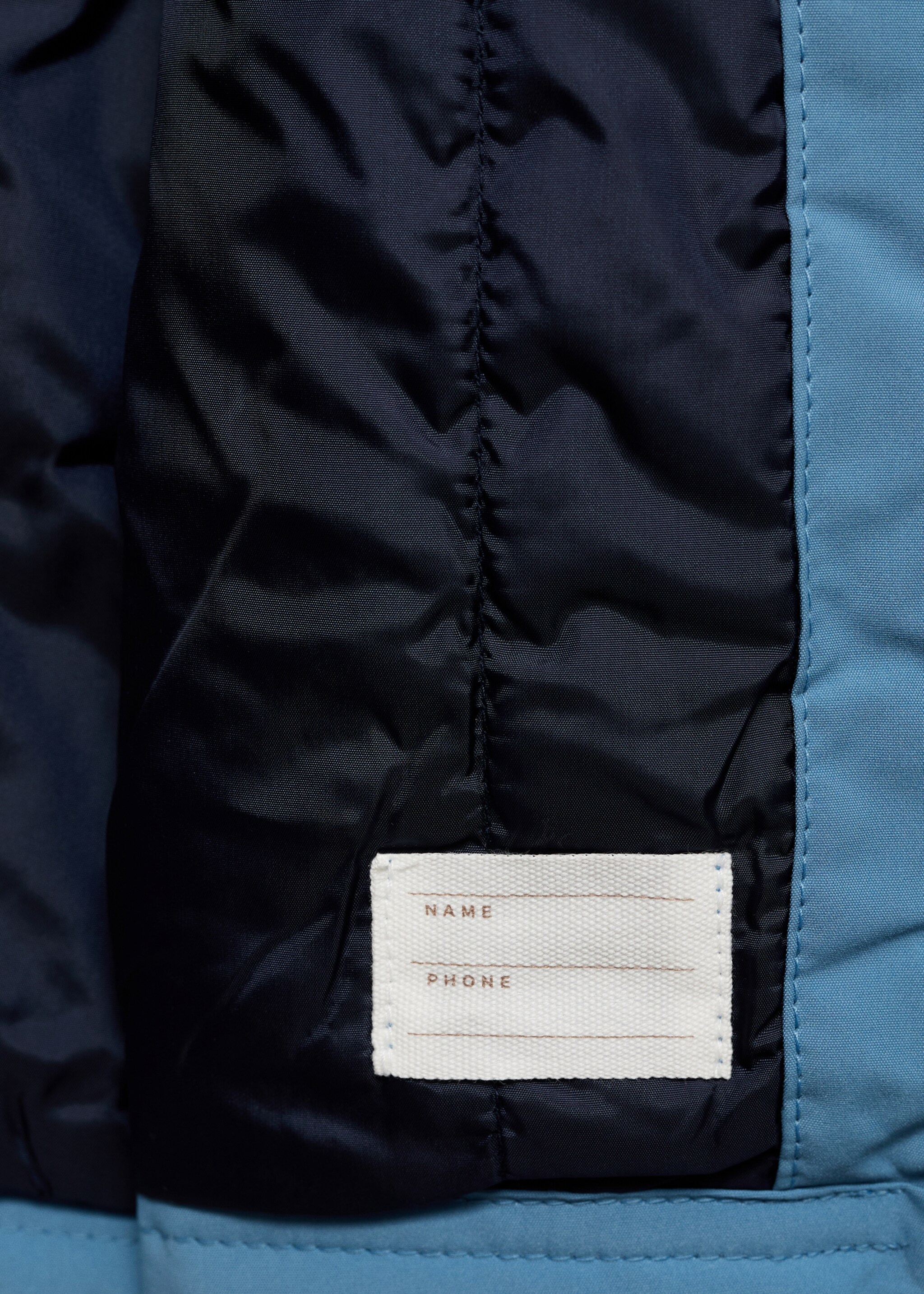 Quilted lining waterproof parka - Details of the article 0, Blue. Ref: 87014792-00.