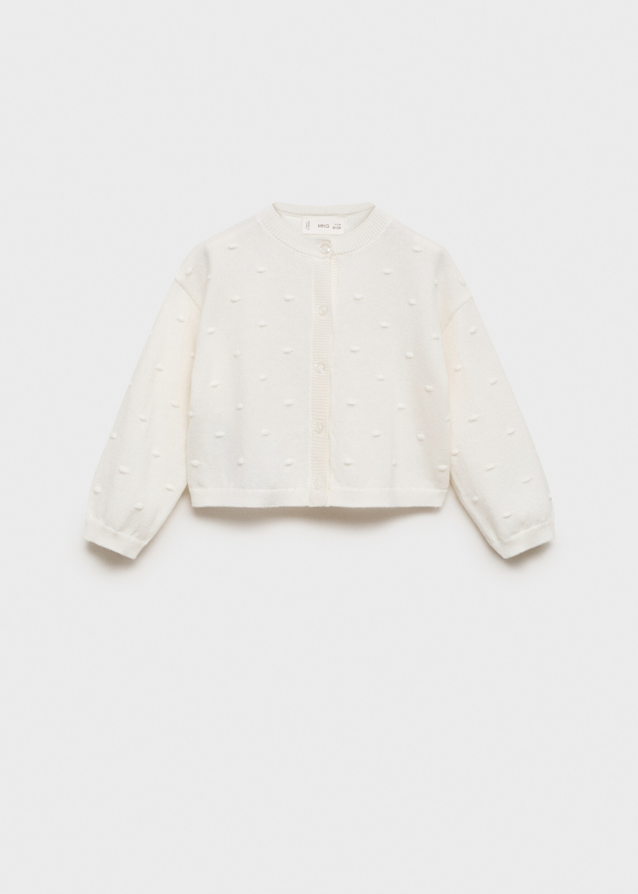 Embroidered knit cardigan - Article without model, Off White. Ref: 87014794-00.