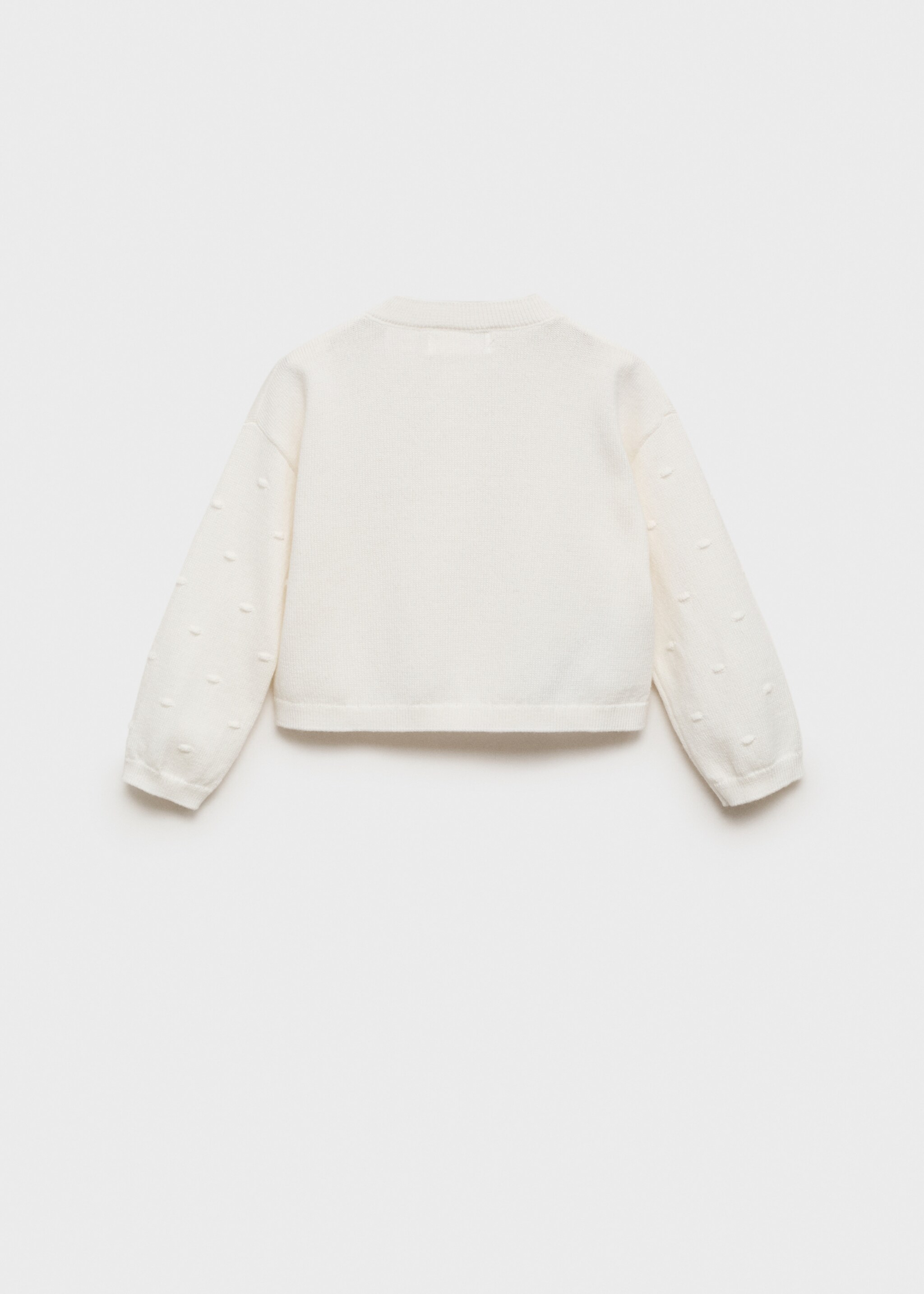 Embroidered knit cardigan - Reverse of the article, Off White. Ref: 87014794-00.