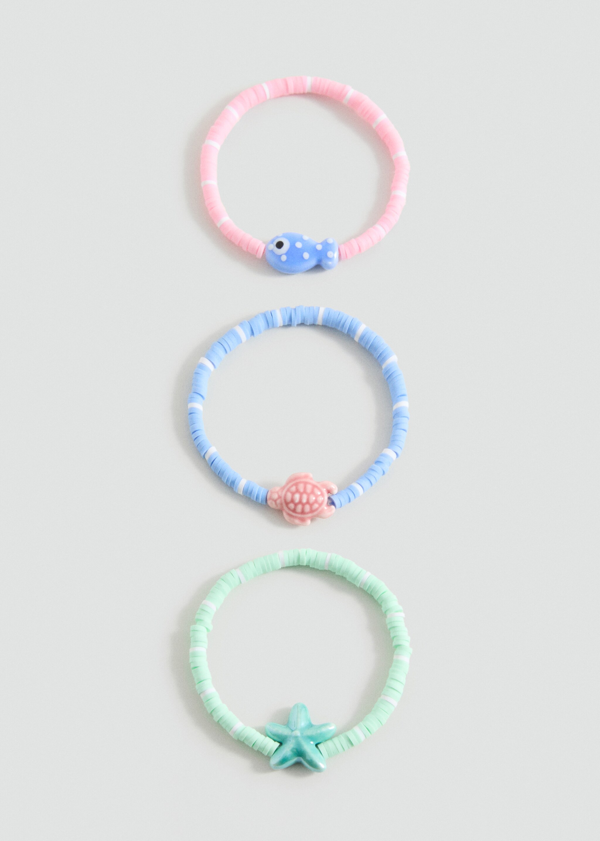 Set of 3 combined bracelets - Article without model, Sky Blue. Ref: 87014796-00.