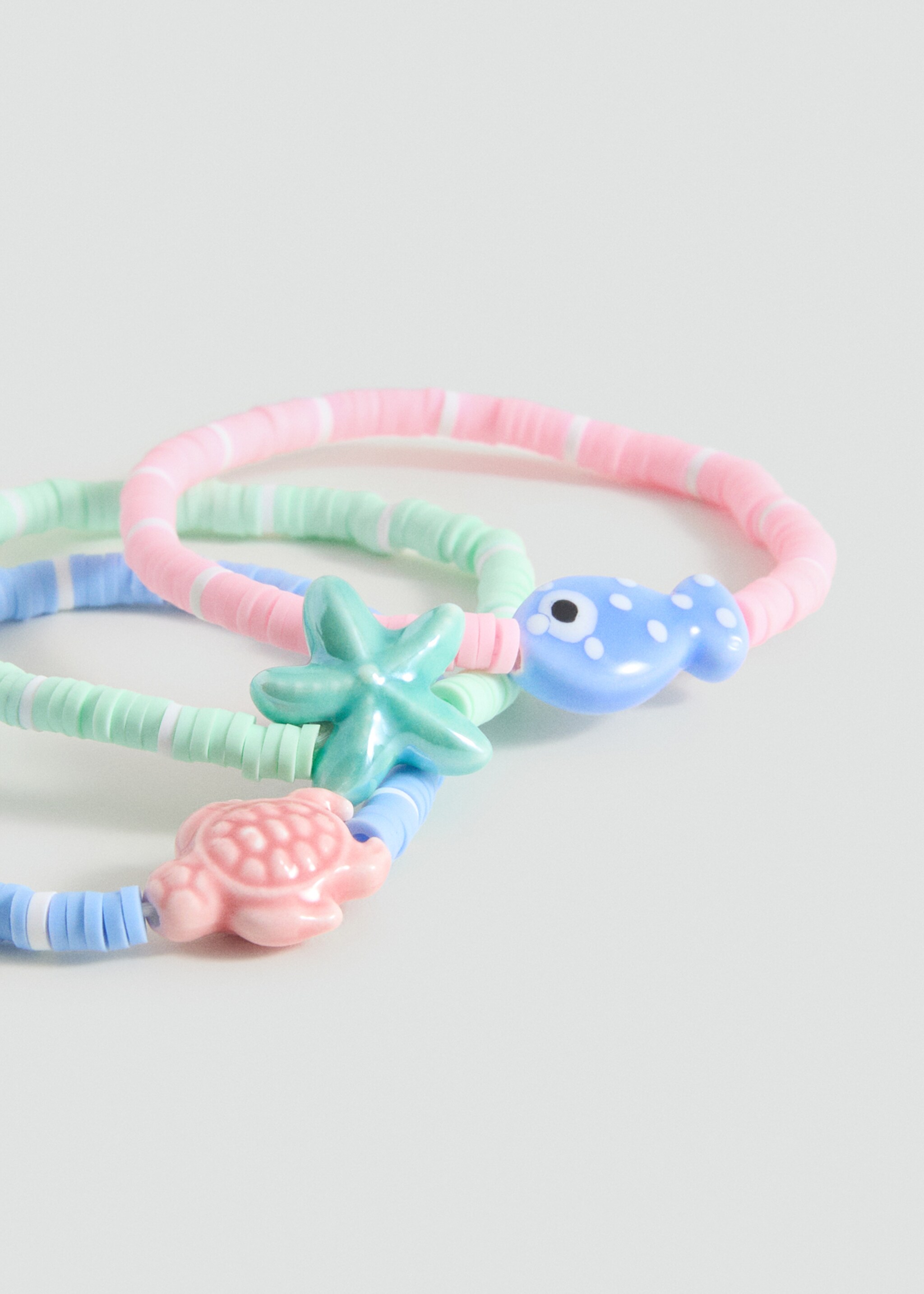 Set of 3 combined bracelets - Details of the article 1, Sky Blue. Ref: 87014796-00.