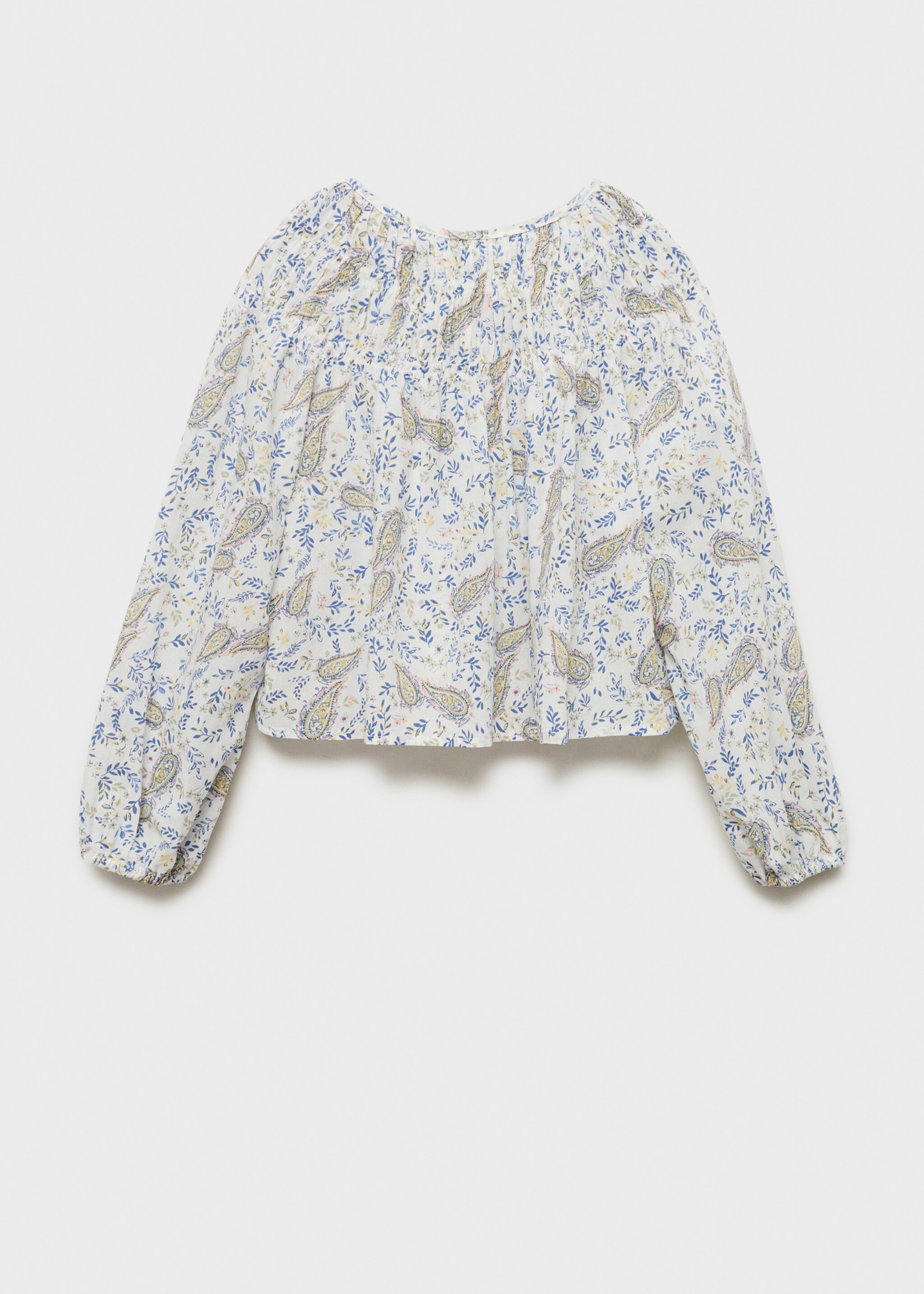 Paisley print blouse - Reverse of the article, White. Ref: 87014798-00.