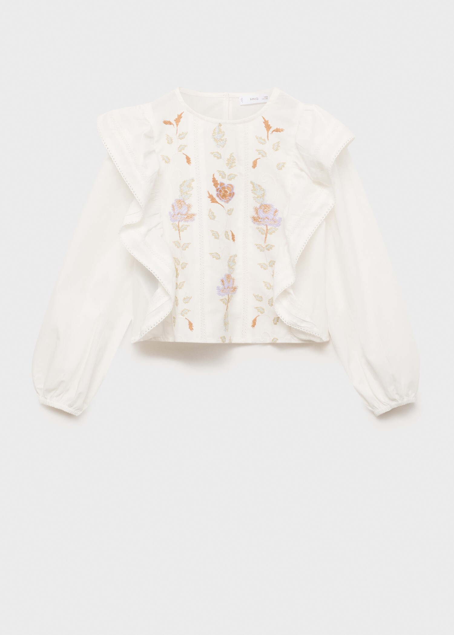 Bluse mit Blumenstickerei - Artikel ohne Model