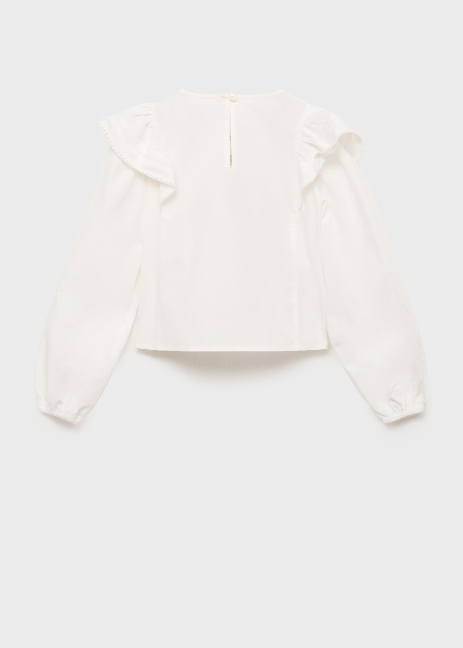 Bluse mit Blumenstickerei - Rückseite des Artikels