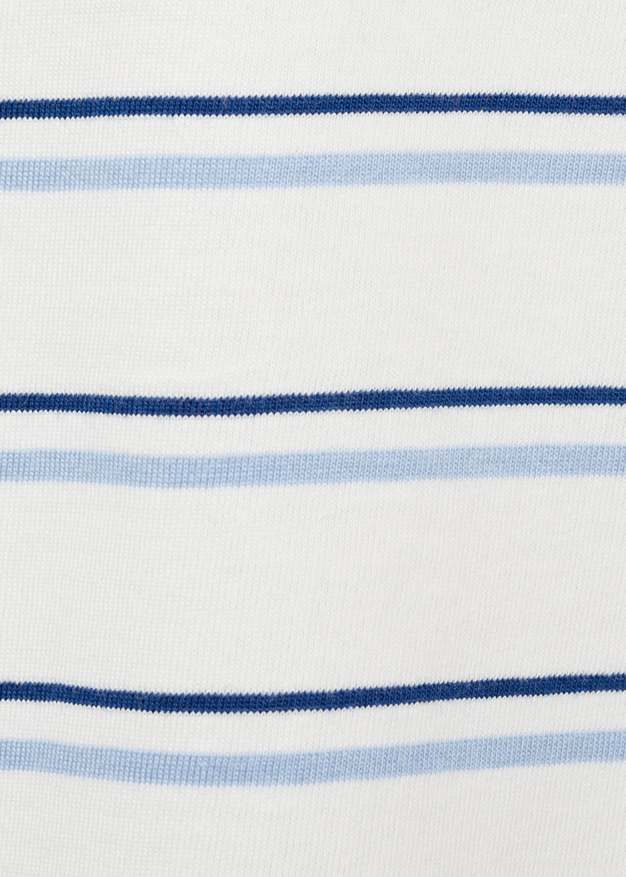 Striped cotton T-shirt - Details of the article 0, Blue. Ref: 87014802-00.
