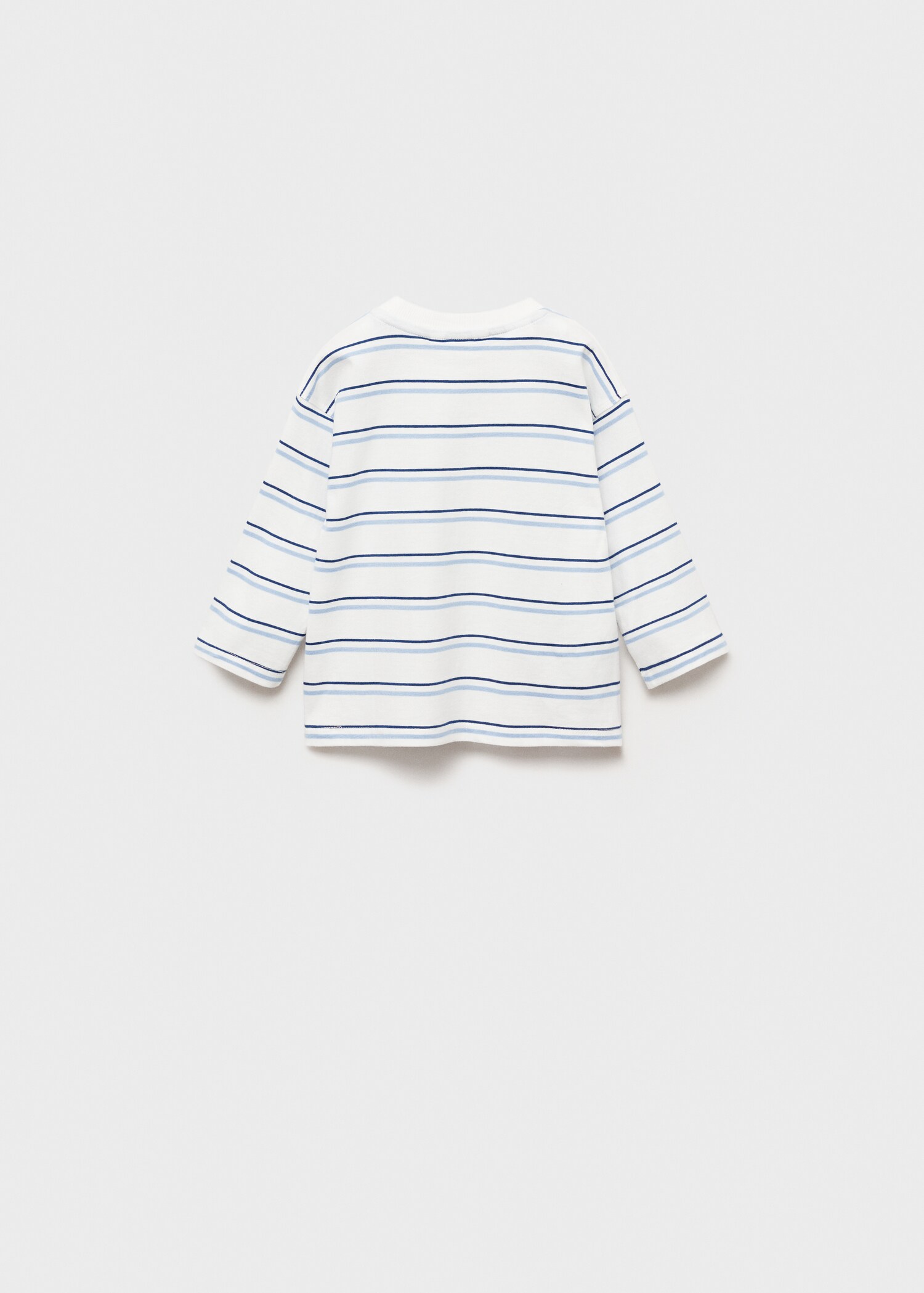 Striped cotton T-shirt - Reverse of the article
