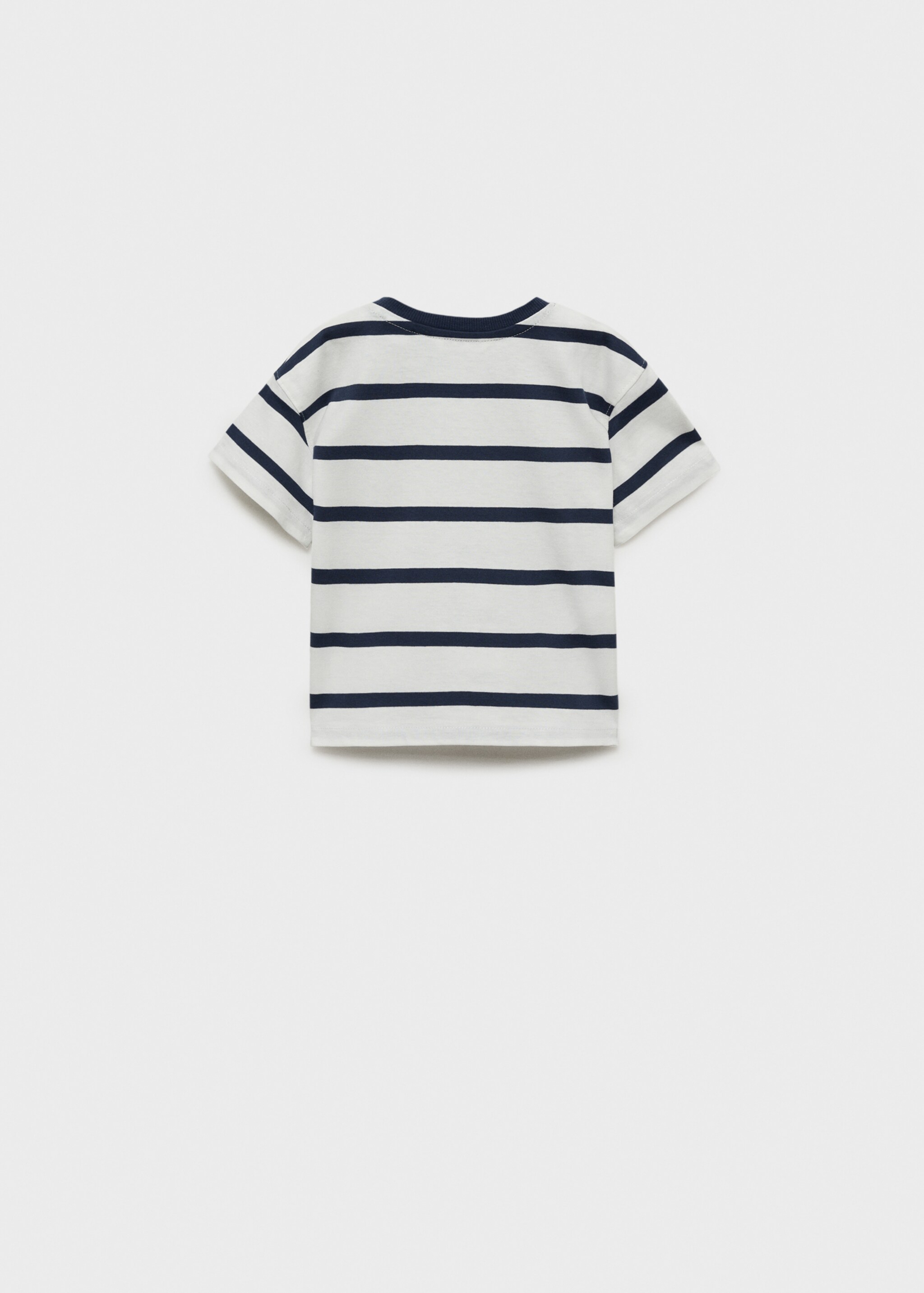 Samarreta cotó ratlles - Revers de l'article, Blanc trencat. Ref: 87014805-00.