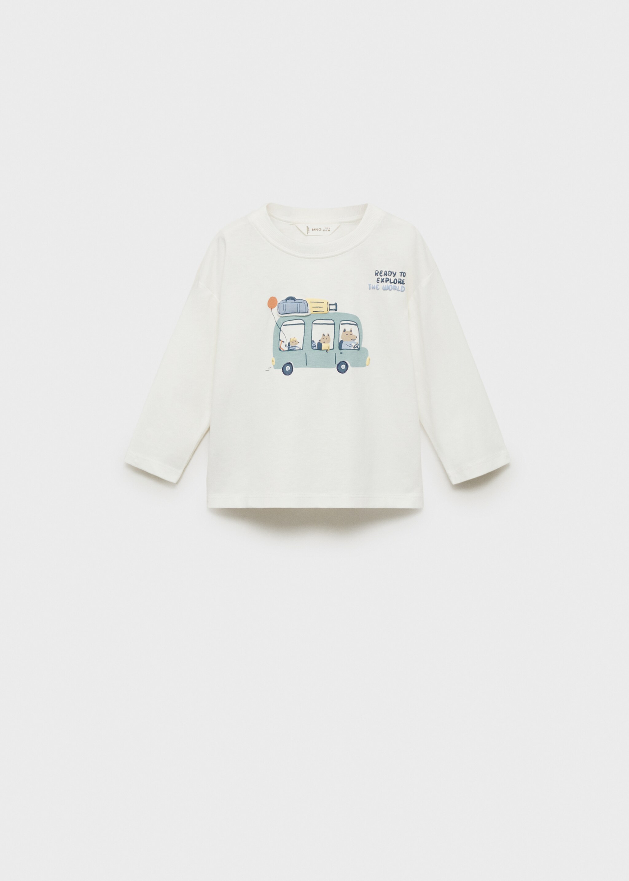 Samarreta cotó dibuix - Article sense model, Blanc trencat. Ref: 87014808-00.