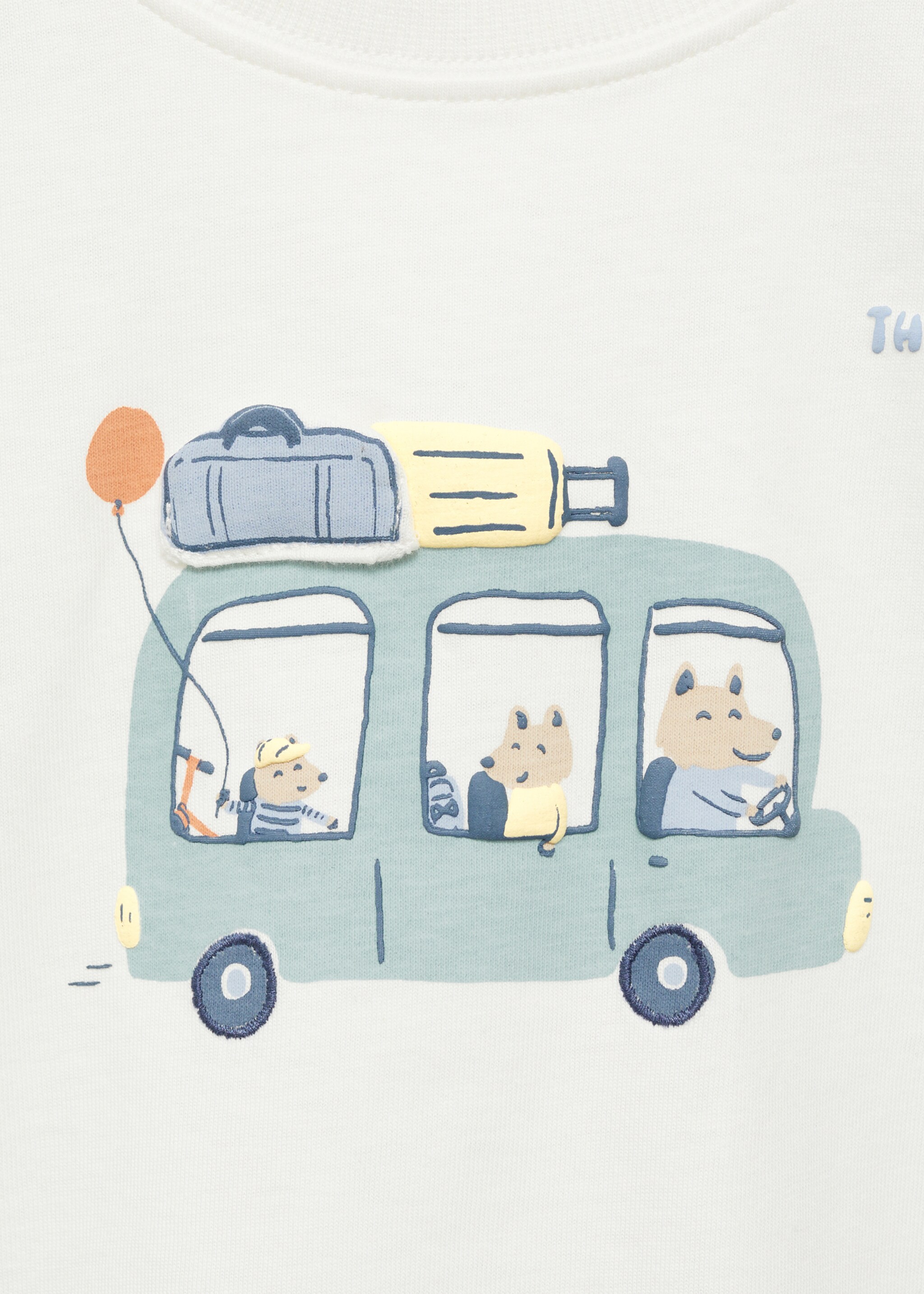 Samarreta cotó dibuix - Detall de l'article 8, Blanc trencat. Ref: 87014808-00.