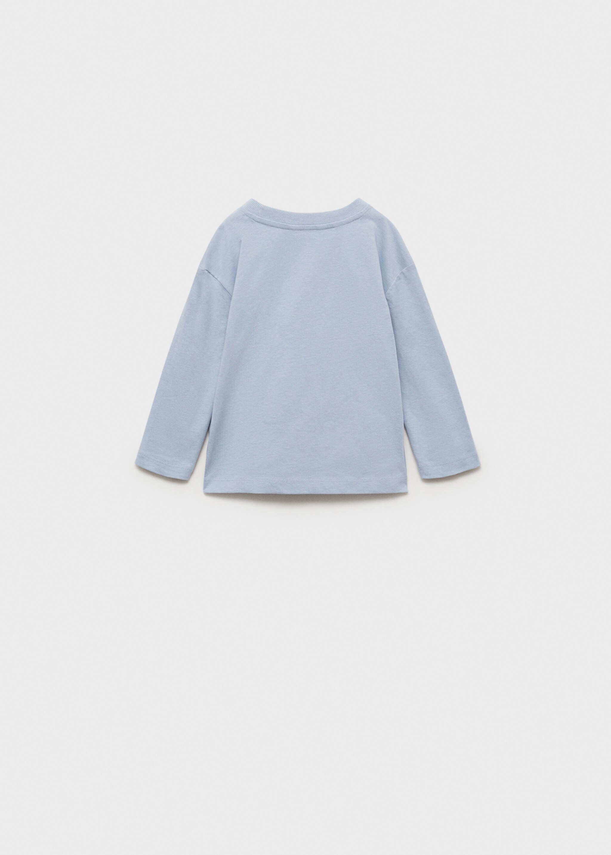 Cotton printed T-shirt - Reverse of the article, Sky Blue. Ref: 87014809-00.