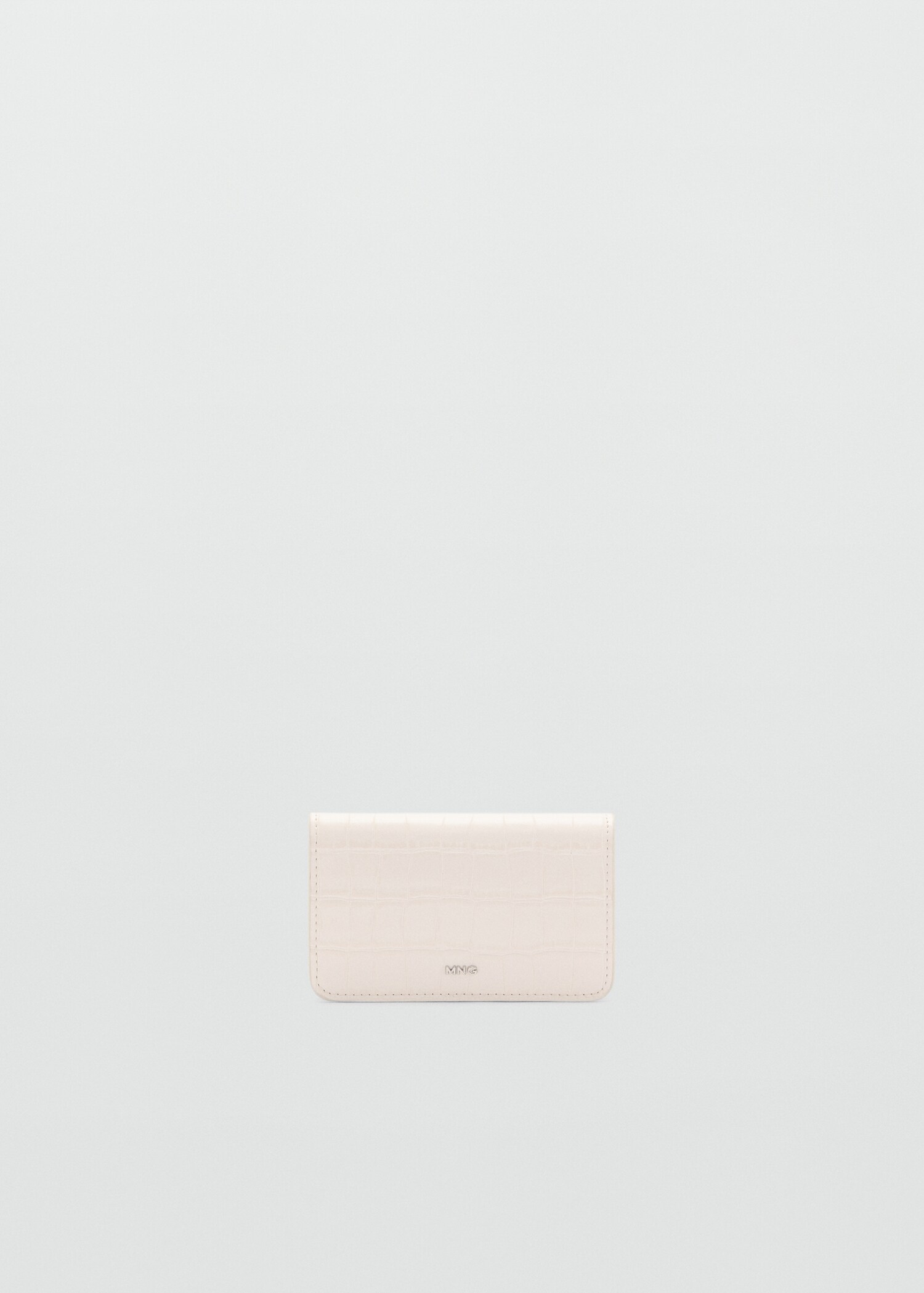 Croco faux-leather wallet with flap - Article without model